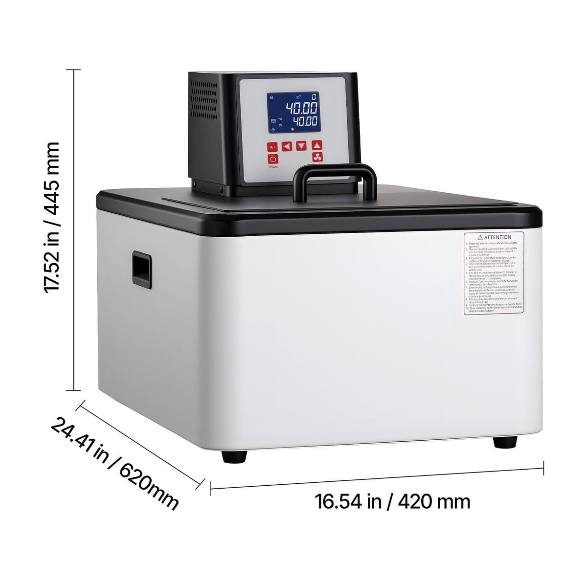 Laboratory High-Temperature Circulating Oil Bath, Up to 300 Celsius/572 Fahrenheit, 30 L Lab Constant Temperature Heating Tank, 0.1 Celsius High Precision, Internal and External Dual Circulation