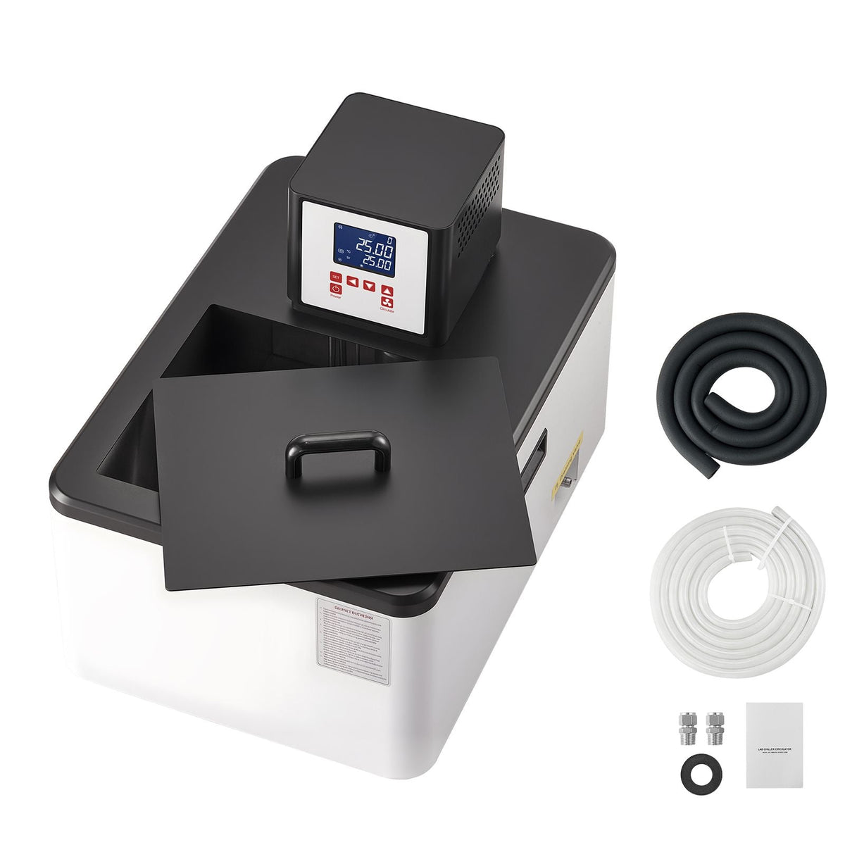 Laboratory High-Temperature Circulating Oil Bath, Up to 300 Celsius/572 Fahrenheit, 30 L Lab Constant Temperature Heating Tank, 0.1 Celsius High Precision, Internal and External Dual Circulation