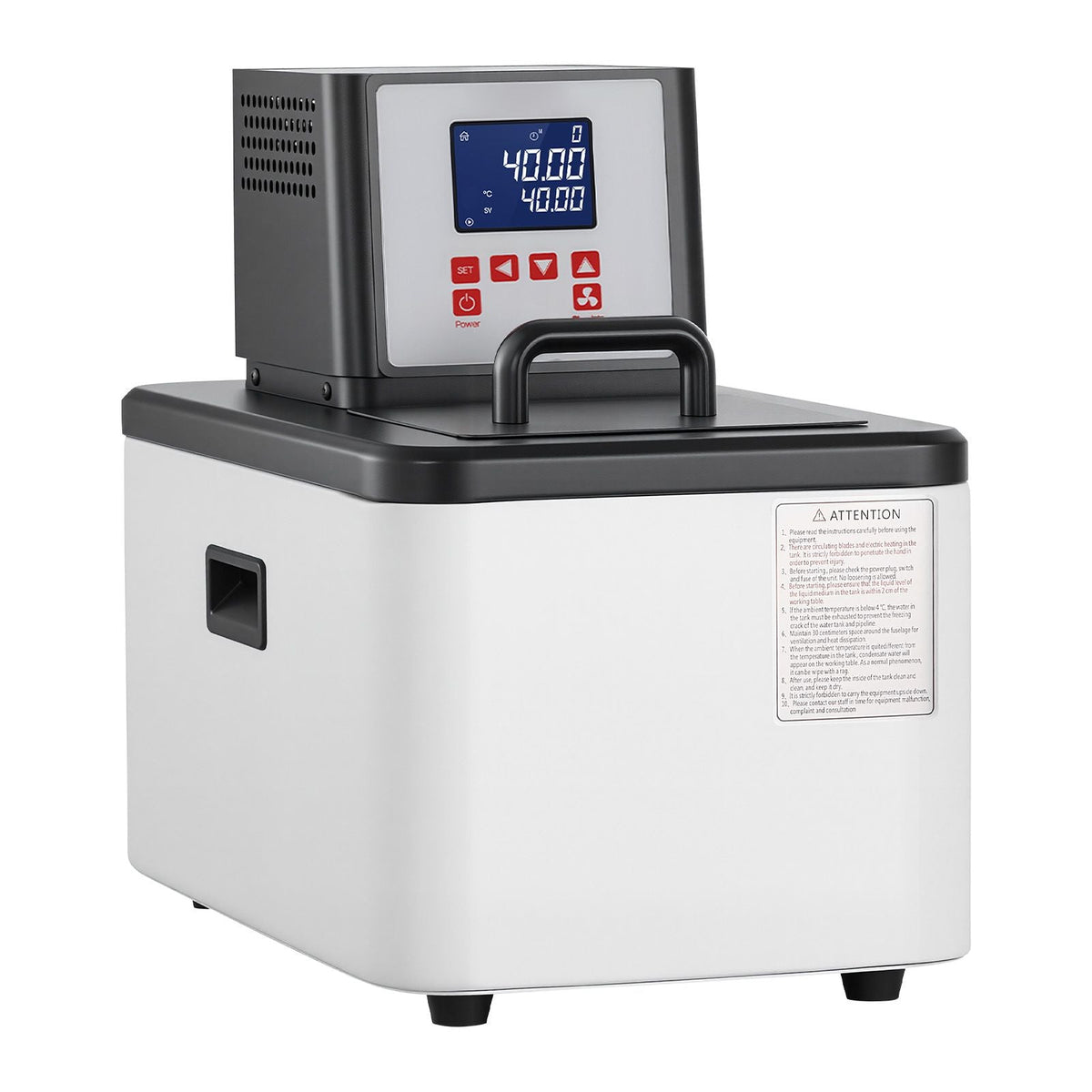 Laboratory High-Temperature Circulating Oil Bath, Up to 300 Celsius/572 Fahrenheit, 6 L Lab Constant Temp Heating Tank, 0.1 Celsius High Precision, Internal and External Dual Circulation