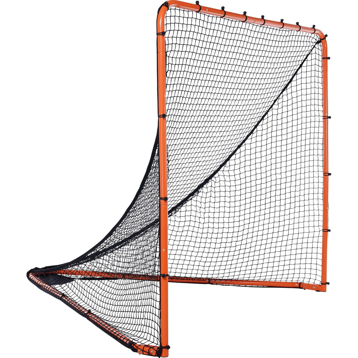 Lacrosse Goal, 6' x 6' Lacrosse Net, Folding Portable Backyard Lacrosse Training Equipment, Steel Frame Training Net, Quick & Easy Setup Lacrosse Goal, Perfect for Youth Adult Training, Orange