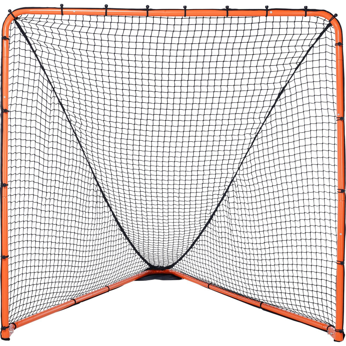 Lacrosse Goal, 6' x 6' Lacrosse Net, Folding Portable Backyard Lacrosse Training Equipment, Steel Frame Training Net, Quick & Easy Setup Lacrosse Goal, Perfect for Youth Adult Training, Orange