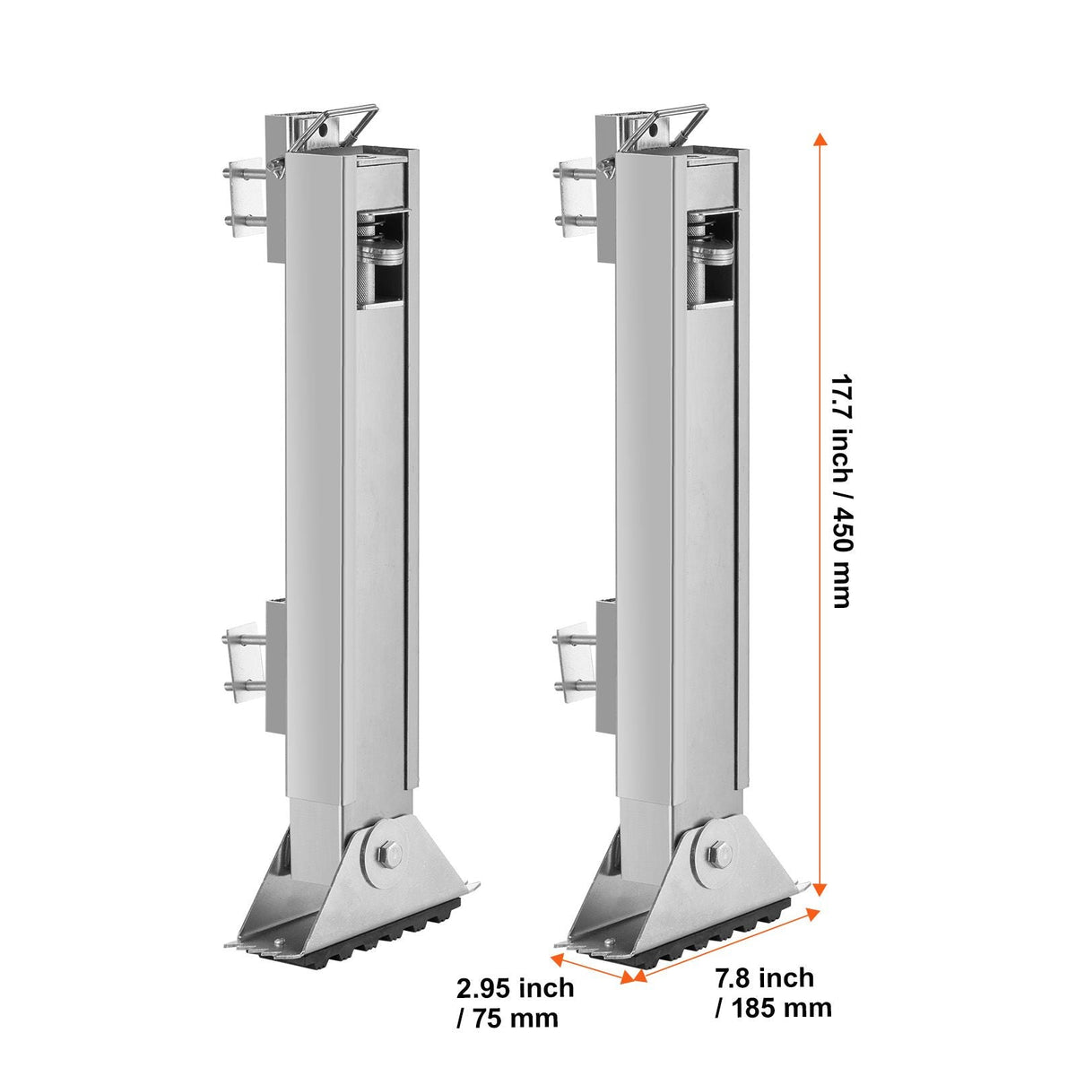 Ladder Levler, 11.4 inch Expansion Length Steel Ladder Leveling Tool, Quick Release Pitch Hopper, Stair Ladder Stabilizer Easy to Use,Extension Ladder Accessories for Uneven Ground