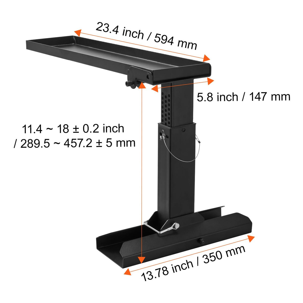 Ladder Levler, 23.4 L x 11.4-18 in H Support Surface, Steel Ladder Leveling Tool, Folding Pitch Hopper, Stair Ladder Stabilizer Easy to Use,Extension Ladder Accessories for Uneven Ground