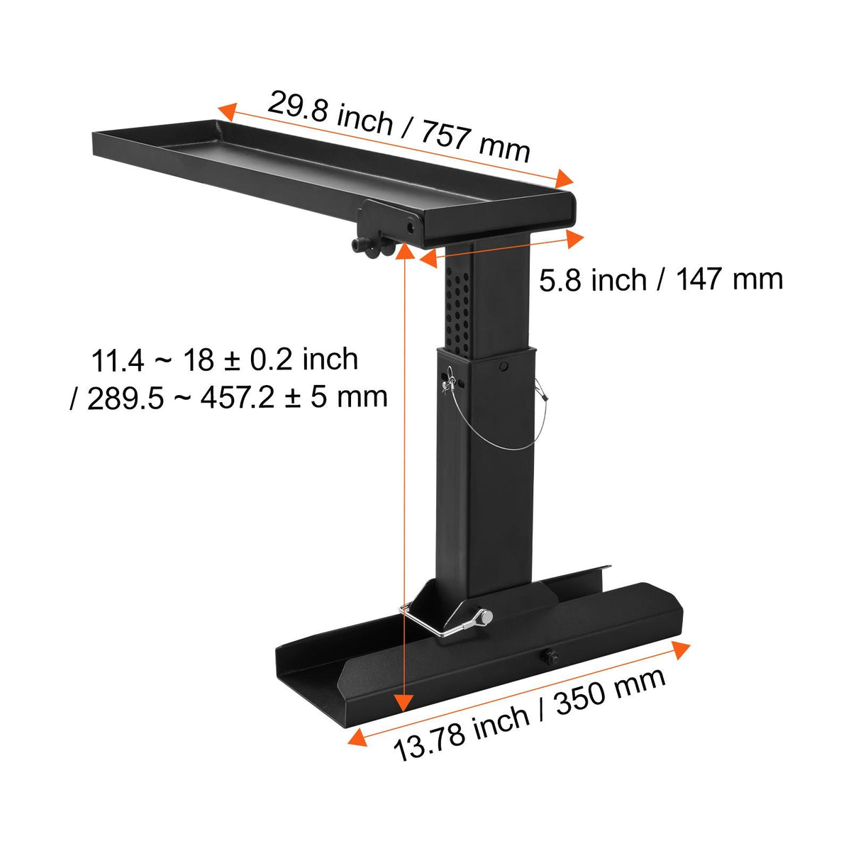 Ladder Levler, 29.8 L x 11.4-18 in H Support Surface, Steel Ladder Leveling Tool, Folding Pitch Hopper, Stair Ladder Stabilizer Easy to Use,Extension Ladder Accessories for Uneven Ground