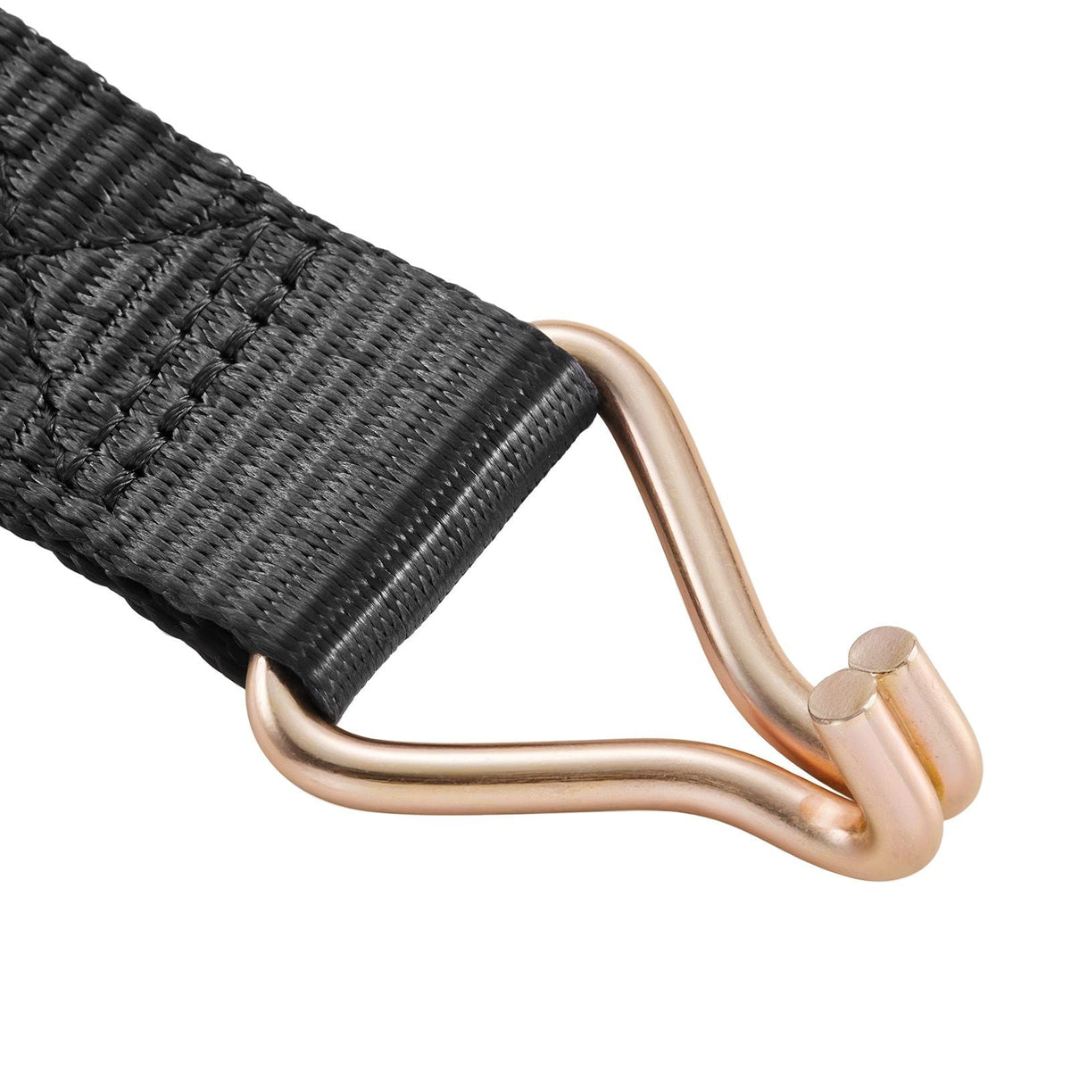 Ladder Rack Ratchet Straps, 1.87-2 in Black Round Tube Mount, 1.5 in Wide x 7.4 ft Long Black Ladder Rack Straps with Double J-Hooks, 500 lbs Load Heavy Duty, Cargo Buckle Lock Strap (4 Pack)