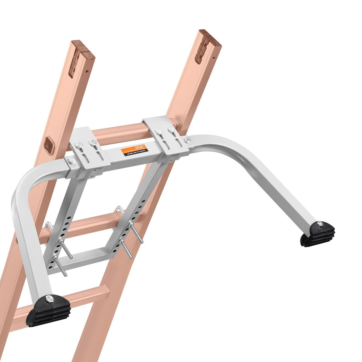 Ladder Stabilizer, Heavy Duty Steel Ladder Roof Hook, Ladder Stabilizer with Wing Span/Wall Extension Accessory, Stable Ladder Standoff Arms for Roof Gutter with Anti-Slip Rubber Feet