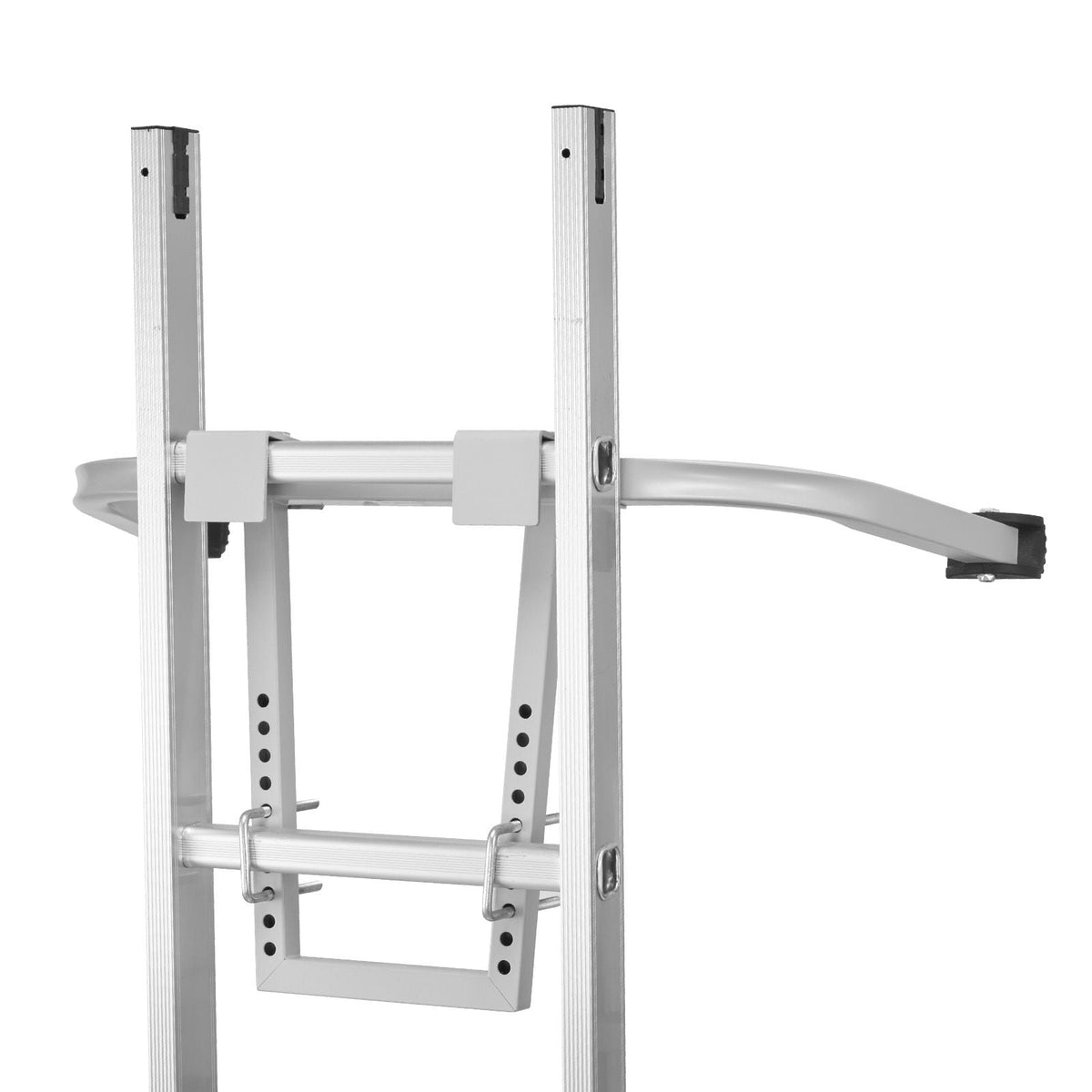 Ladder Stabilizer, Heavy Duty Steel Ladder Roof Hook, Ladder Stabilizer with Wing Span/Wall Extension Accessory, Stable Ladder Standoff Arms for Roof Gutter with Anti-Slip Rubber Feet