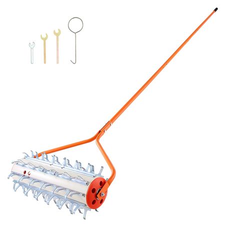 Lake Weed Roller, 12 ft Lake & Pond Weed Removal Tool, Muck Razer Aquatic & Sludge Tiller, Rid Roots and Muck Buildup, 9 Preassembled Galvanized Iron Blades, 3 Aluminum Handles, Easy Assembly