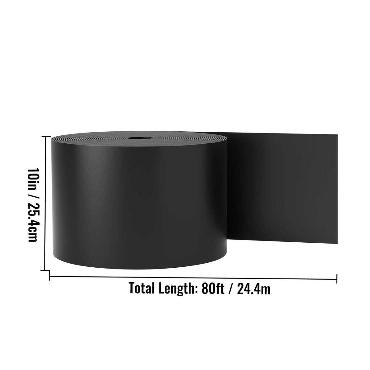 Landscape Edging, 10 inch Depth 80 ft Total Length, Recycled HDPE Coiled Terrace Board, Flexible Bender Border for Landscaping, Lawn, Garden, Yard, Against Invading Weeds, Black