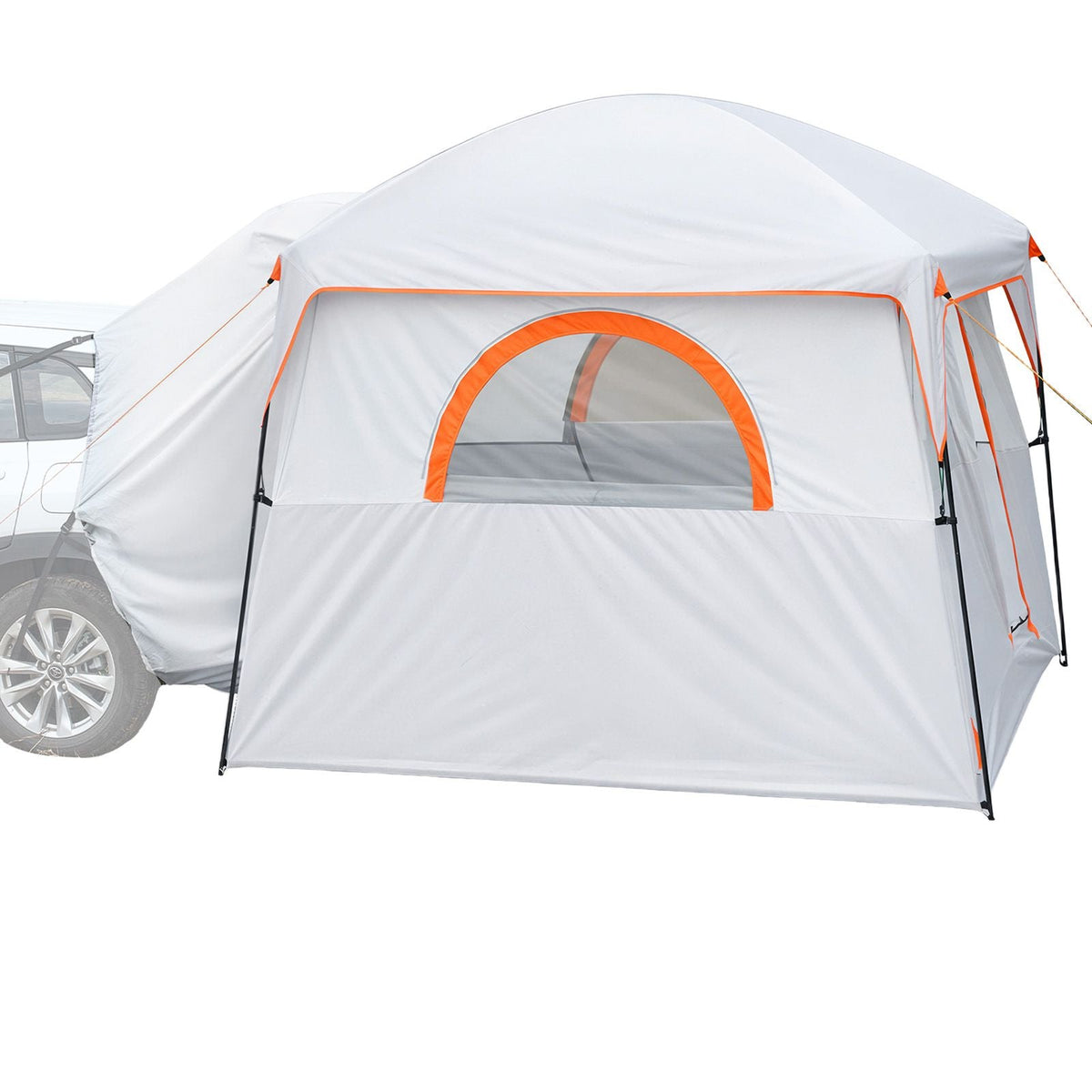 Large SUV Tent for 6 Person, 10 x 9 FT 3-Season SUV Tailgate Tent with Ventilated Doors & Mesh Windows, PU2000mm Waterproof Dual-Use Car Rear Hatch Tents for Outdoor Camping Hiking