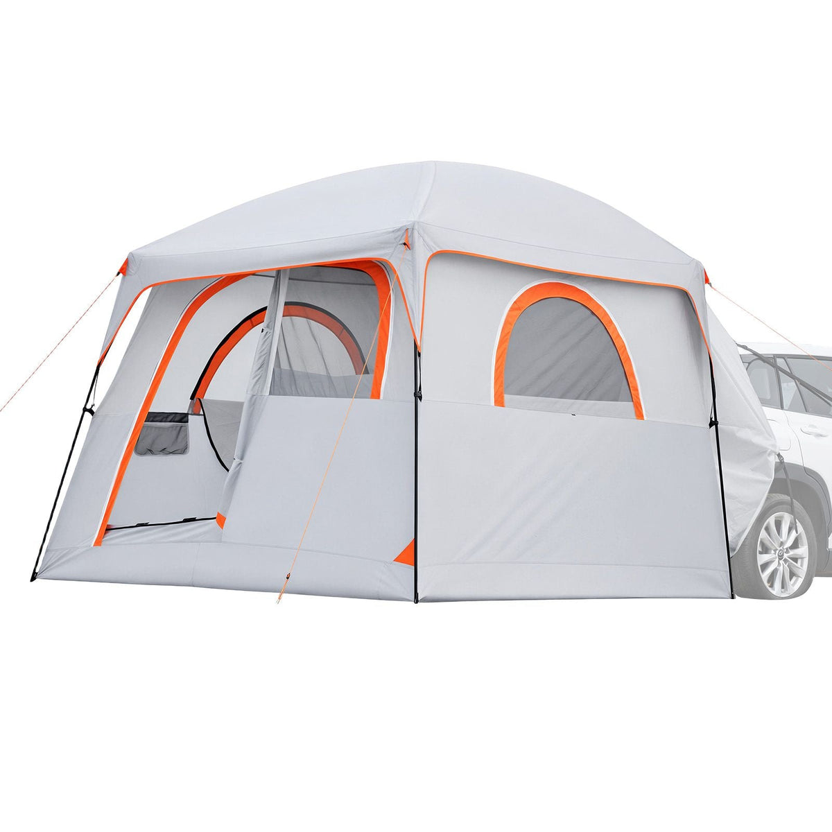 Large SUV Tent for 6 Person, 10 x 9 FT 3-Season SUV Tailgate Tent with Ventilated Doors & Mesh Windows, PU2000mm Waterproof Dual-Use Car Rear Hatch Tents for Outdoor Camping Hiking