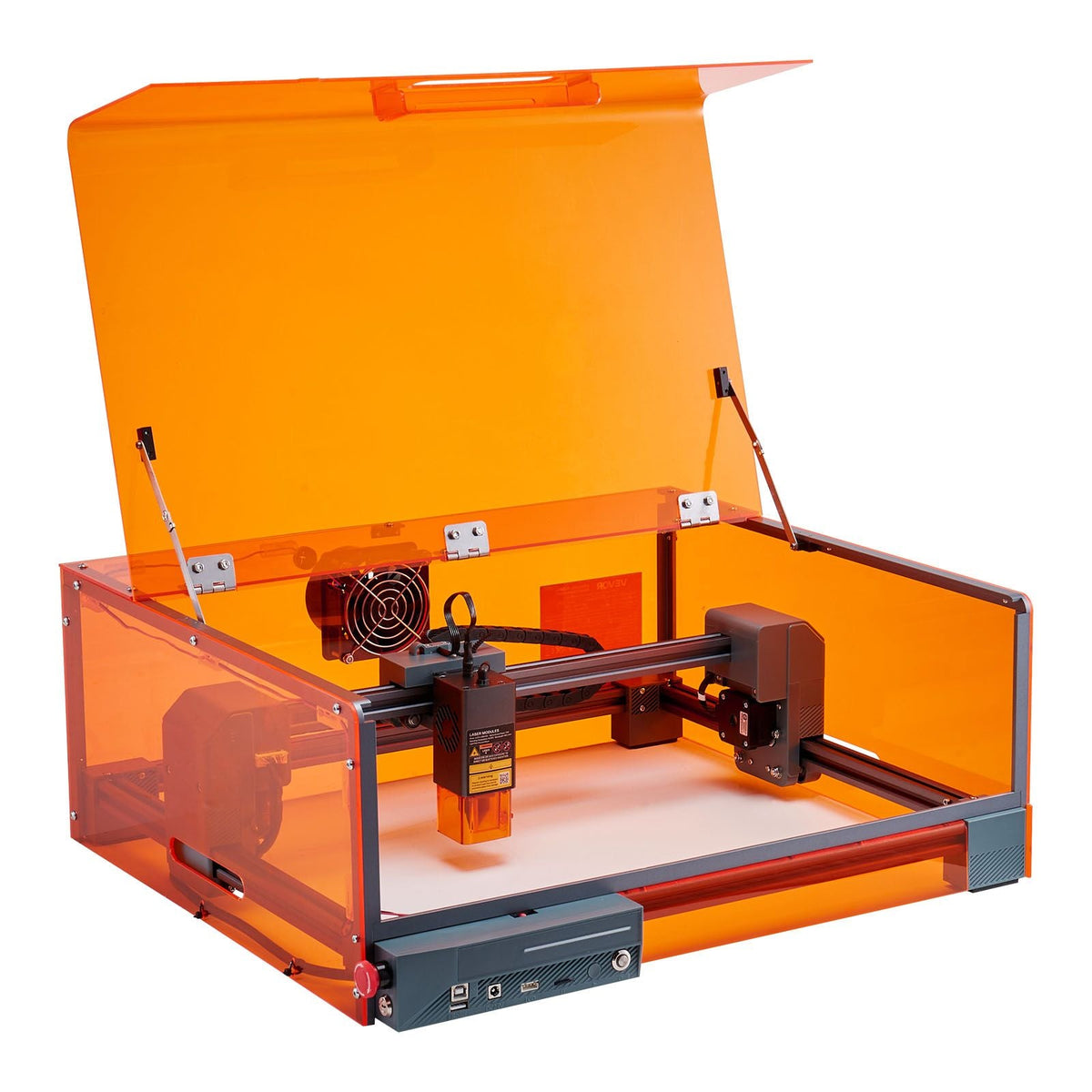 Laser Engraver, 10W, Laser Engraving and Cutting Machine with Enclosure, Laser Cutter Engraver Machine, 11.8 x 11.8 in Working Area, 7000 mm/min, for Wood, Leather, Glass, Certain Metal, Class 1