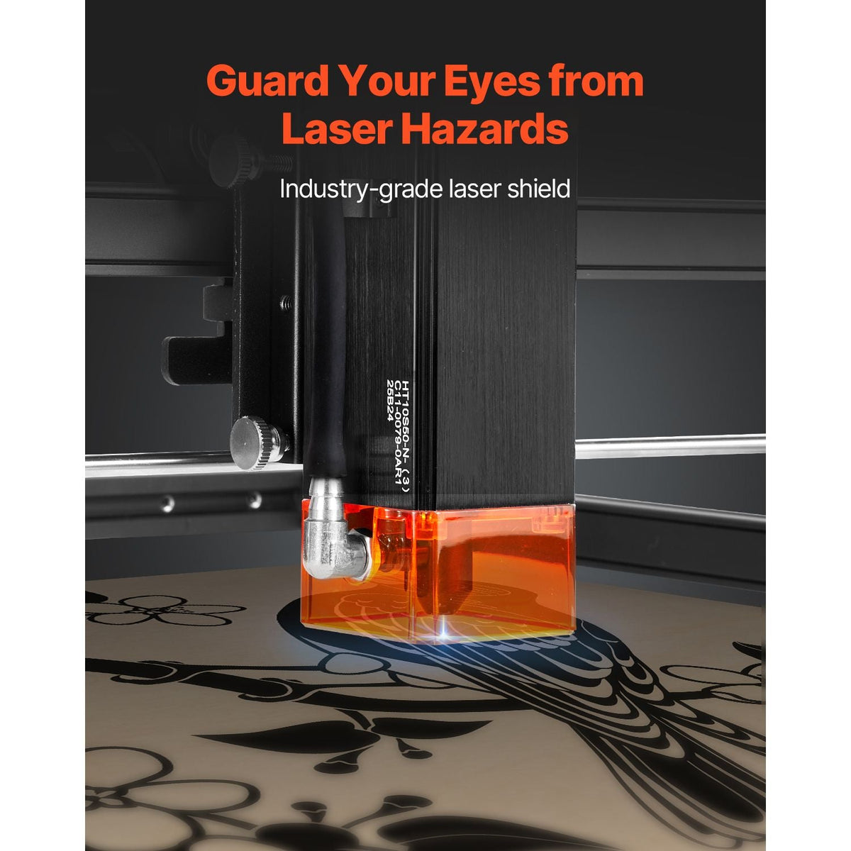 Laser Engraver, 10W Output, Laser Engraving Cutter Machine, 14.9 x 15.7 in/38 x 40 cm Working Area, 10000 mm/min Movement Speed, Compressed Spot with Eye Protection, for Wood, Certain Metal