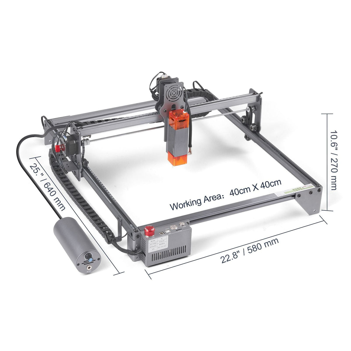 Laser Engraver, 10W Output Laser Engraving Machine, 15.7" x 15.7" Large Working Area, 10000mm/min Movement Speed, Compressed Spot with Eye Protection, Laser Cutter for Wood, Certain Metal
