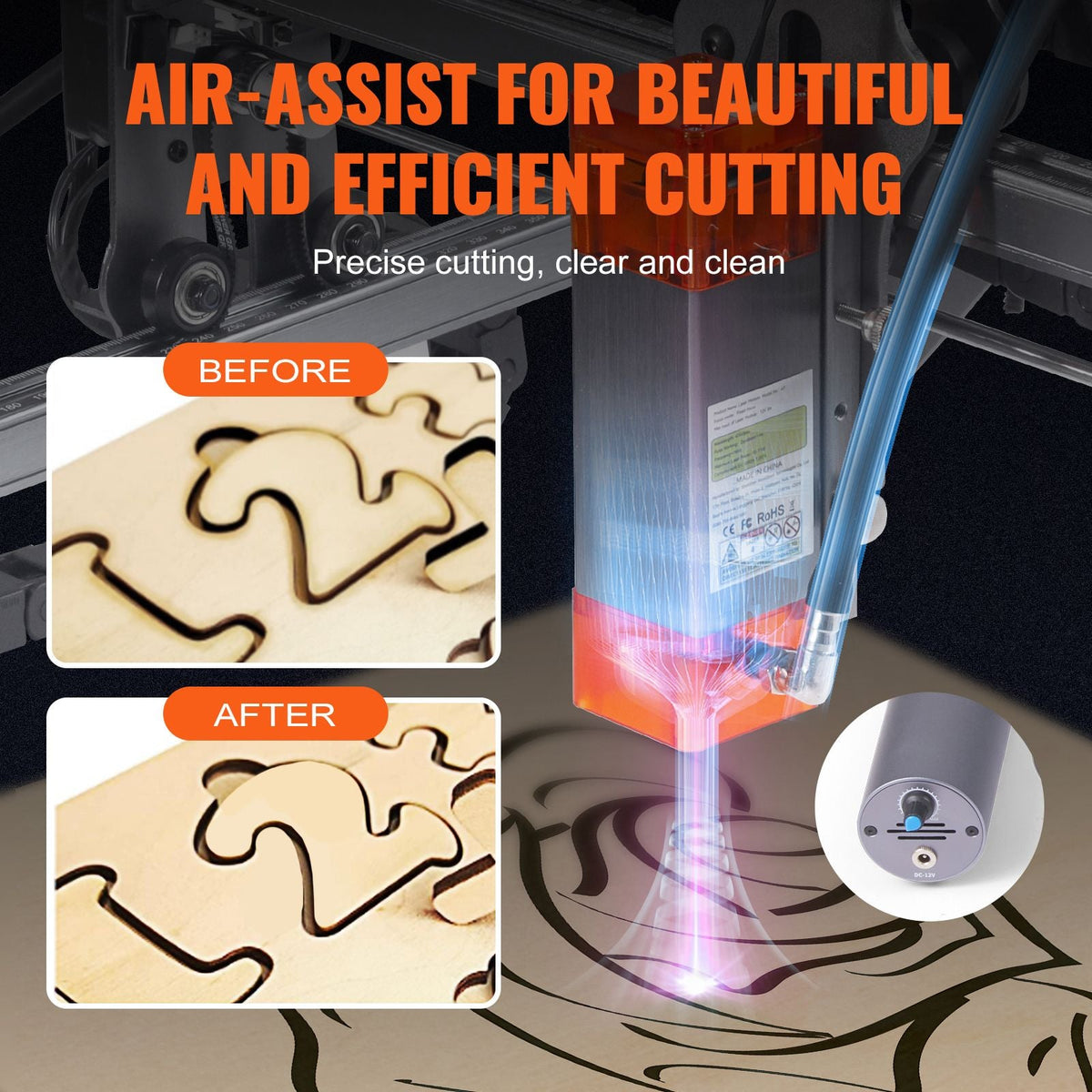 Laser Engraver, 10W Output Laser Engraving Machine, 15.7" x 15.7" Large Working Area, 10000mm/min Movement Speed, Compressed Spot with Eye Protection, Laser Cutter for Wood, Certain Metal