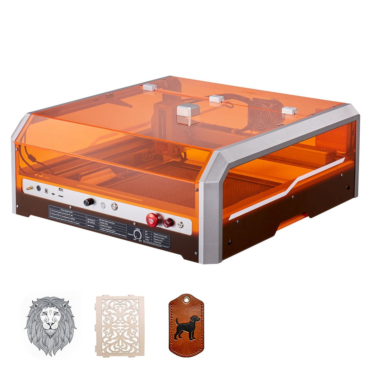 Laser Engraver, 20W, Laser Engraving and Cutting Machine with Enclosure Camera, Laser Cutter, 15.7 x 15.7 in Working Area, 30000 mm/min, for Wood, Leather, Glass, Paper, Certain Metal, Class 1