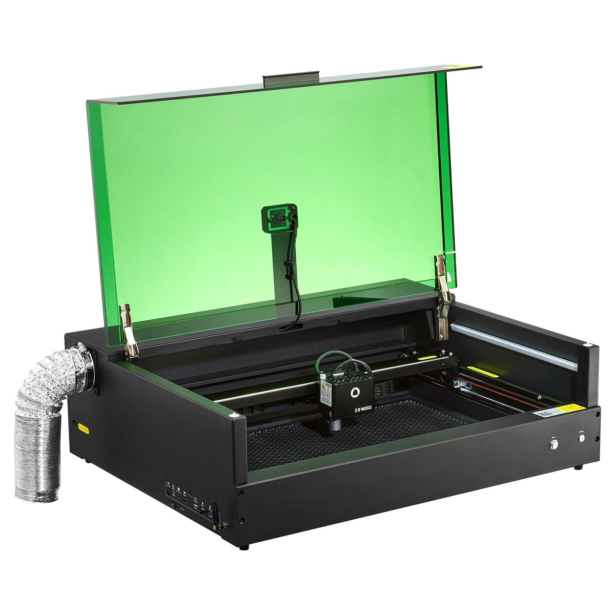 Laser Engraver, 20W, Laser Engraving and Cutting Machine with Enclosure Camera, Laser Cutter, 36000 mm/min, 19.7 x 12.6 in Working Area, for Wood, Leather, Glass, Paper, Certain Metal, Class 1