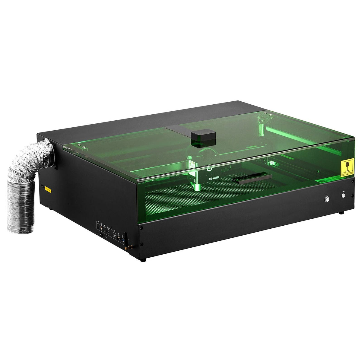 Laser Engraver, 20W, Laser Engraving and Cutting Machine with Enclosure Camera, Laser Cutter, 36000 mm/min, 19.7 x 12.6 in Working Area, for Wood, Leather, Glass, Paper, Certain Metal, Class 1