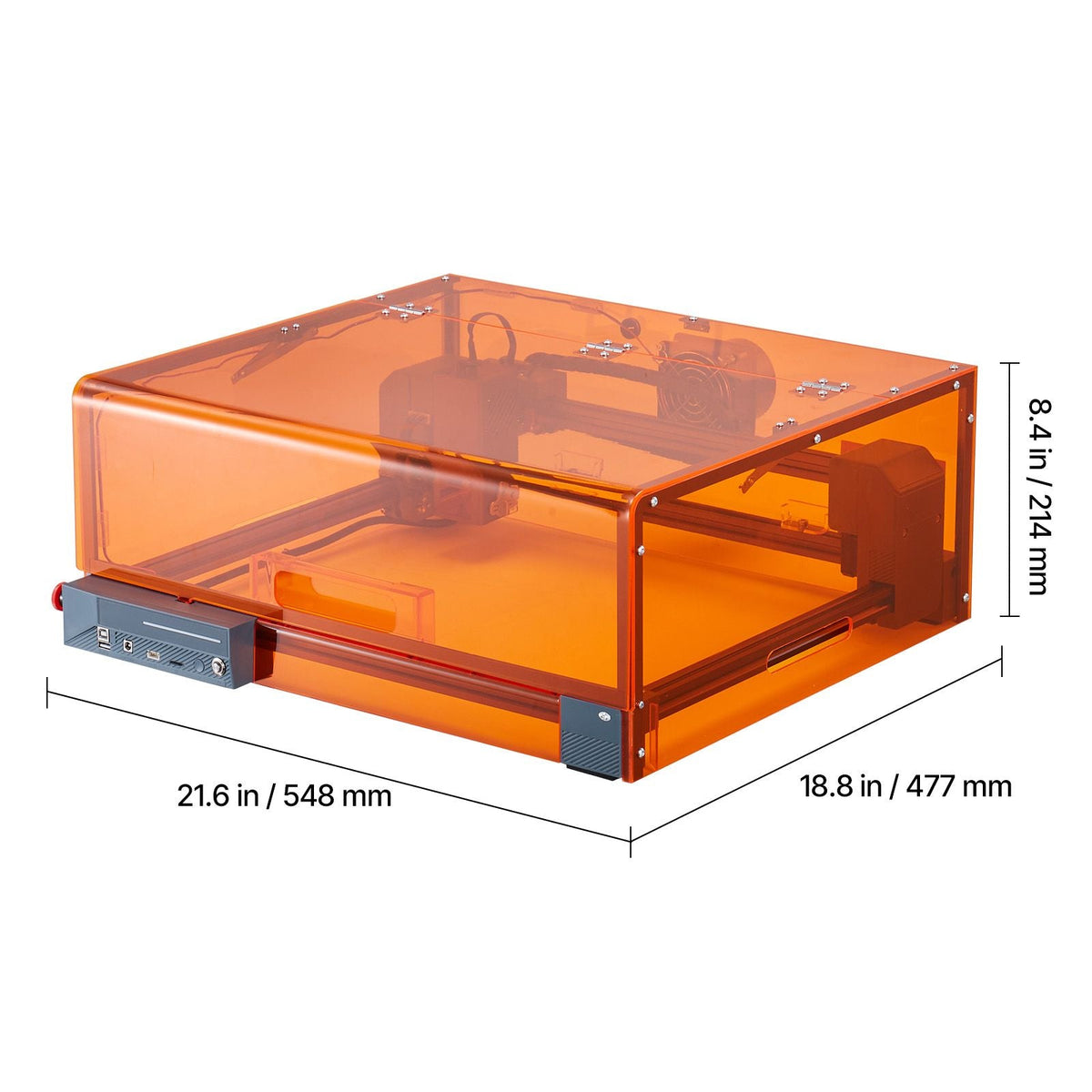 Laser Engraver, 20W, Laser Engraving and Cutting Machine with Enclosure, Laser Cutter Engraver Machine, 7000 mm/min, 11.8 x 11.8 in Working Area, for Wood, Leather, Glass, Certain Metal, Class 1