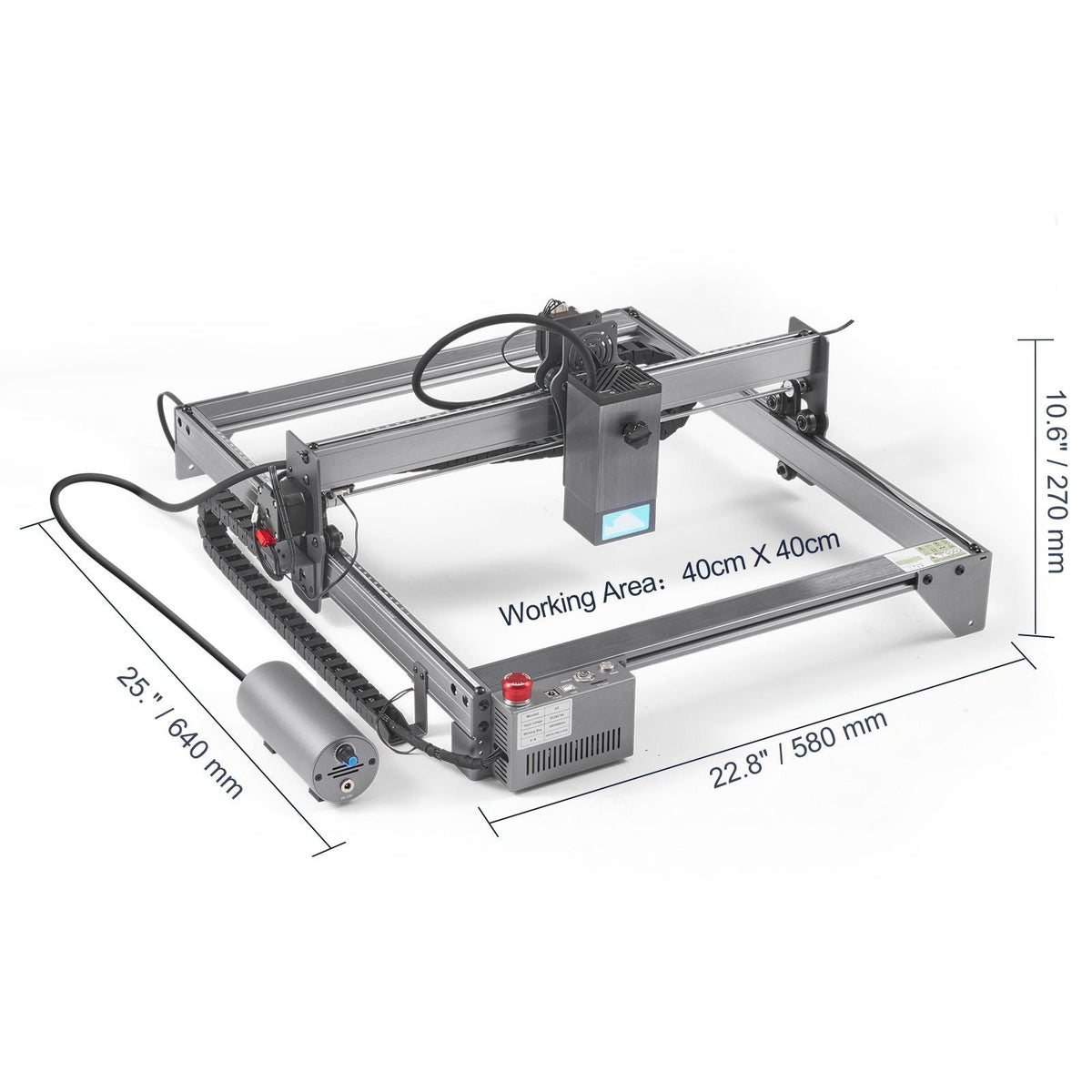 Laser Engraver, 20W Output Laser Engraving Machine, 15.7" x 15.7" Large Working Area, 10000mm/min Movement Speed, Compressed Spot with Eye Protection, Laser Cutter for Wood, Certain Metal