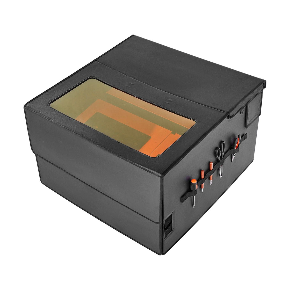 Laser Engraver Enclosure, 31.5 x 31.5 x 19.6", Flame Retardant and Fireproof Protective Cover, with Exhaust Fan and Pipe, Insulates Smoke, Noise and Eye Protection, Fits for Most Laser Engraver