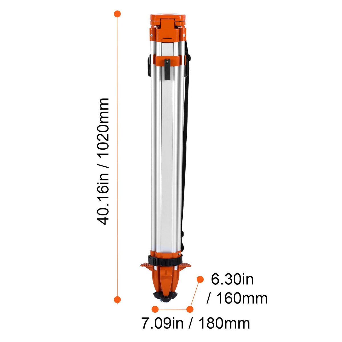 Laser Level Tripod Stand, 5/8"-11 Thread Mount, 16.53-65.55 inch Height Adjustment Heavy Duty Survey Tripod for Construction Laser Level Scanner, Retractable Legs Non-Skid Feet Professional