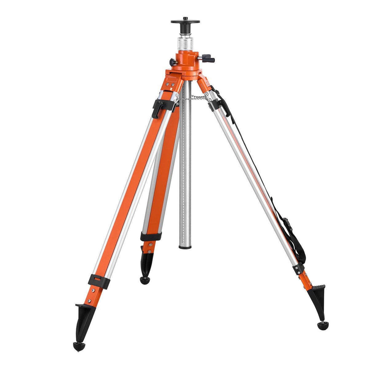 Laser Level Tripod Stand, 5/8"-11 Thread Mount, 45.07-114.37 inch Height Adjustment Heavy Duty Survey Tripod, with Level Bubble & Diffusion Limiter , Liftable Non-Skid Feet for Construction
