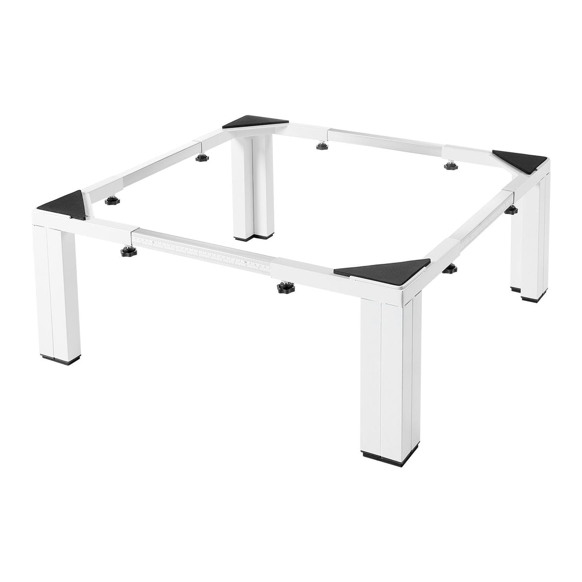 Laundry Pedestal, 12 in Height, Washer and Dryer Pedestals with 1200 lbs Weight Load Capacity, 18.7-31 in Adjustable, Non-Slip Feet, Heavy-duty Steel Washing Machine Stand Universal Fit, White