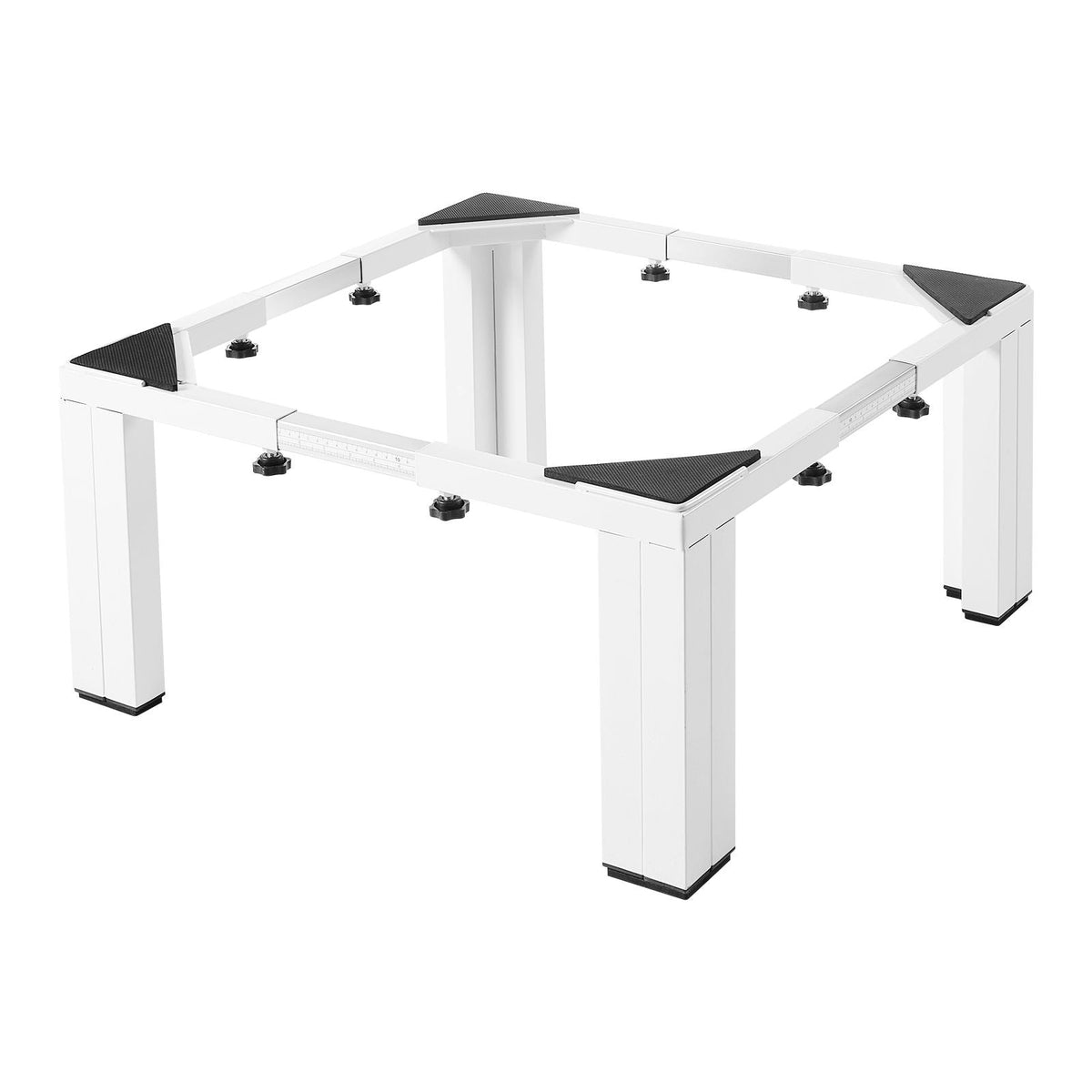 Laundry Pedestal, 12 in Height, Washer and Dryer Pedestals with 1200 lbs Weight Load Capacity, 18.7-31 in Adjustable, Non-Slip Feet, Heavy-duty Steel Washing Machine Stand Universal Fit, White