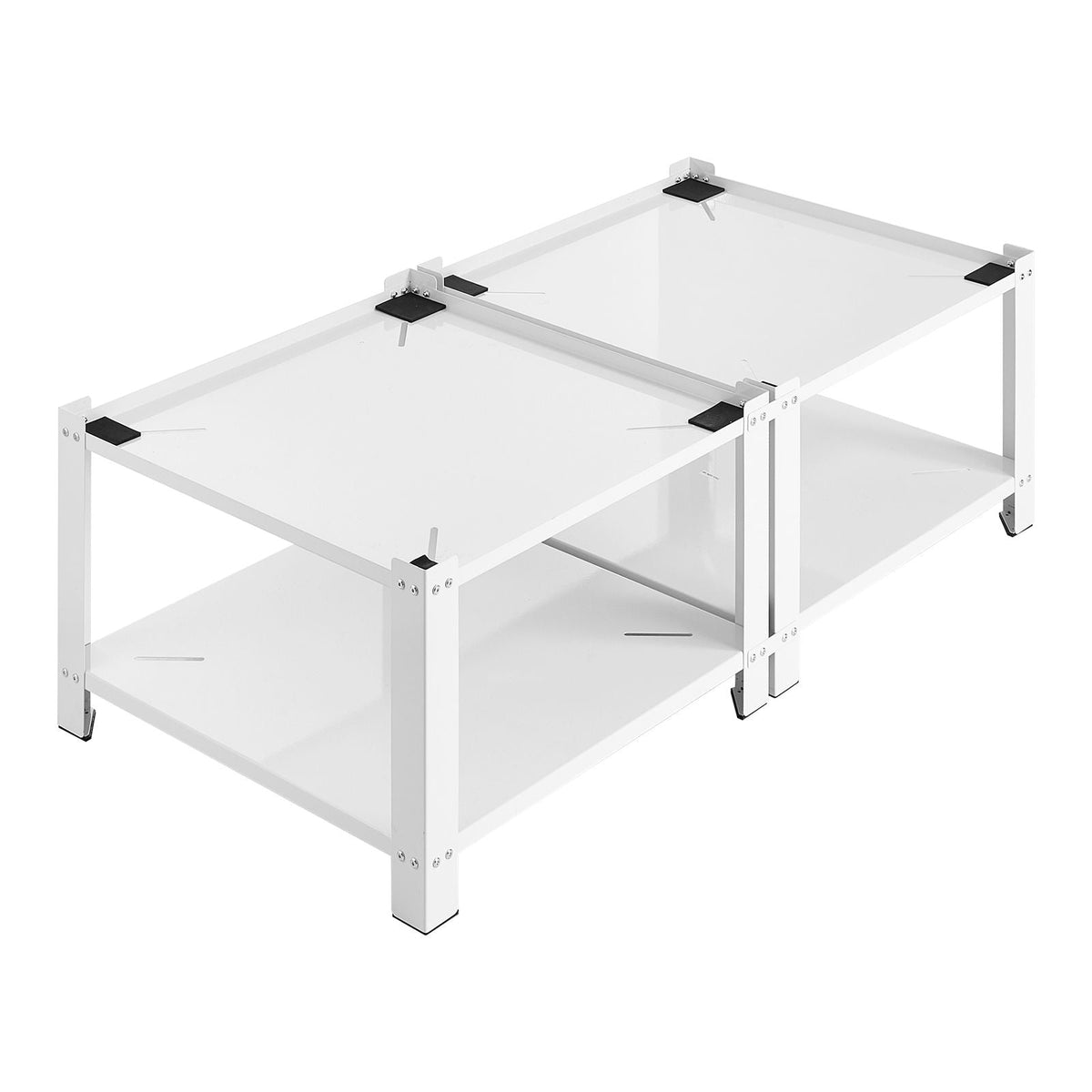Laundry Pedestal, 16.1 in Height, 27.5 x 27.5 in Washer and Dryer Pedestals with Storage Shelf, 700 lbs Load Capacity, Non-Slip Feet, Washing Machine Stand Universal Fit, White, 2 Pack