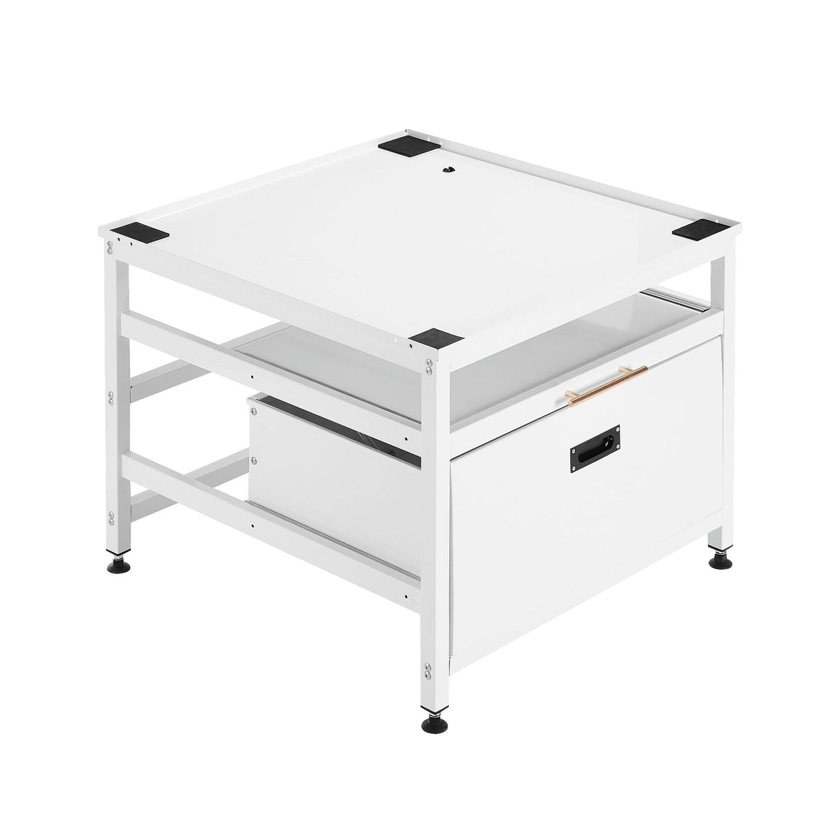 Laundry Pedestal, 23 in Height, 29 x 29 in Washer and Dryer Pedestals with Pull-out Tray and Storage Space, 700 lbs Load Capacity, Non-Slip Feet Washing Machine Stand Universal Fit, White