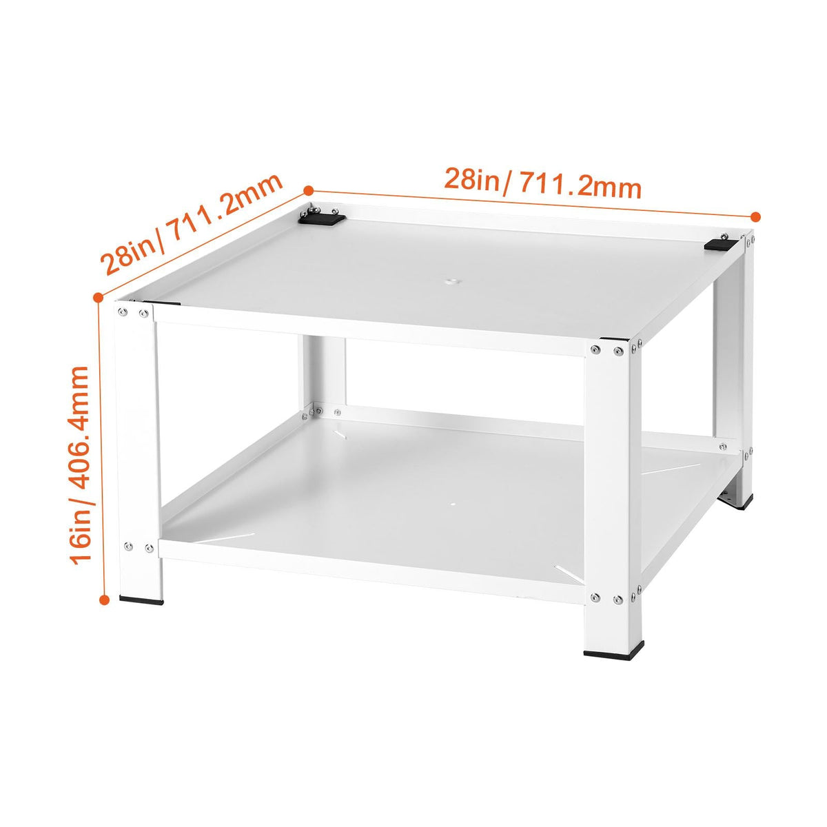 Laundry Pedestal with Storage Shelf, 28"Lx28" Wx16" H, Washer And Dryer Base Stand Platform Universal Fit 660lbs Capacity, Heavy Duty Steel Multi-Functional Base for Washing Machine