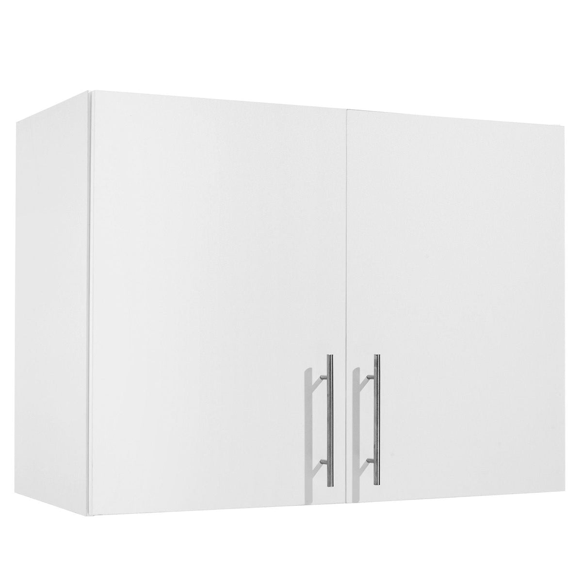 Laundry Room Wall Cabinet, 2-Tier Wall Mounted Hanging Cabinet with Adjustable Shelf, 32 in Cupboard Storage with 2 Doors, for Bathroom, Kitchen, Laundry, 16 x 32 x 24 in (D x W x H), White