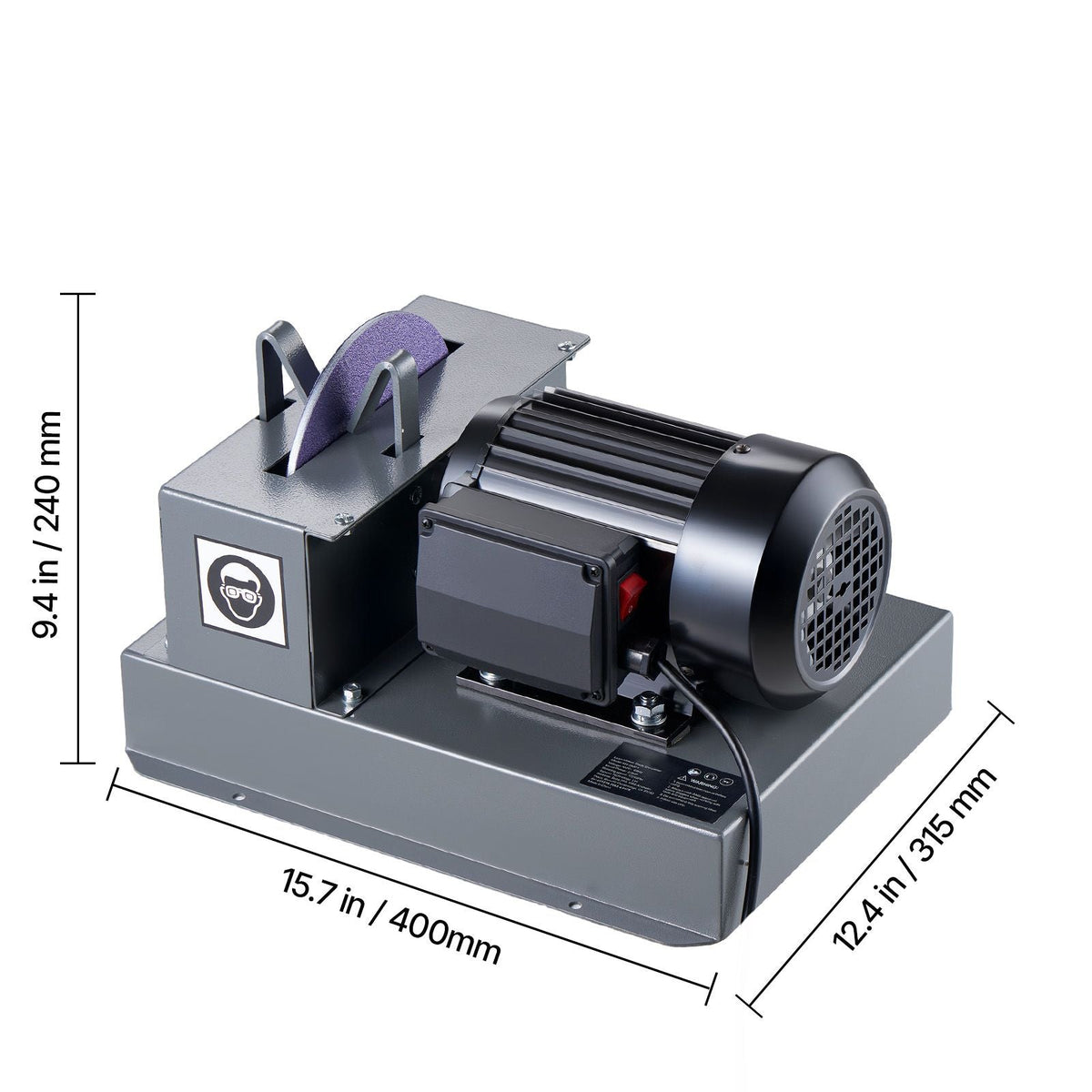 Lawn Mower Blade Sharpener, 2/3HP Lawnmower Blade Grinder with 7" Ceramic Grinding Wheel and Balancer, 30° or 40° Blade Sharpening Machine for High Lift, Low Lift, Gator & Flat Blades