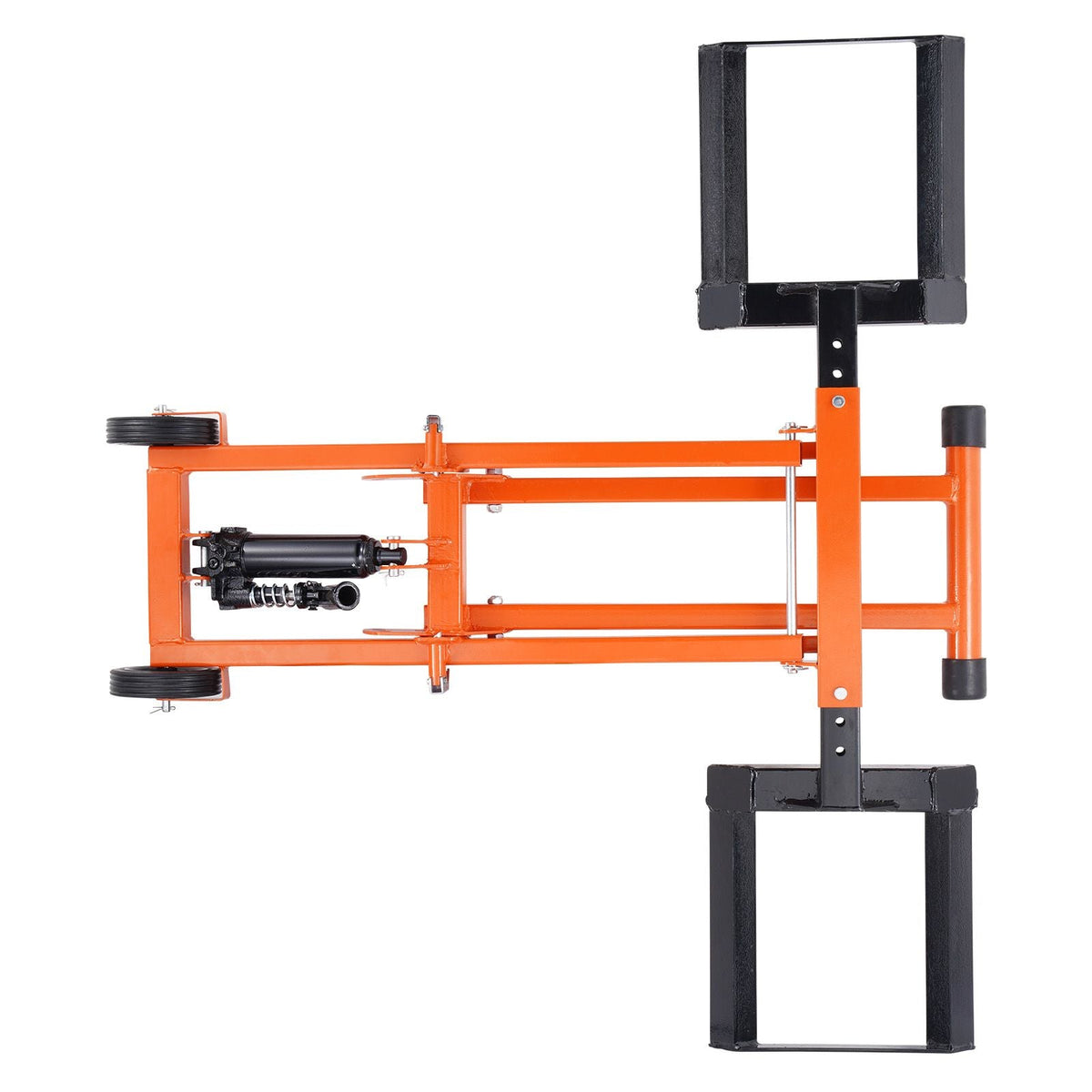 Lawn Mower Lift with Hydraulic Jack, 500 Lbs Weight Capacity, Solid Carbon Steel Lawn Mower Lift, Adjustable Movable Lawn Lifter for Riding Tractors and Zero Turn Lawn Mowers, Orange