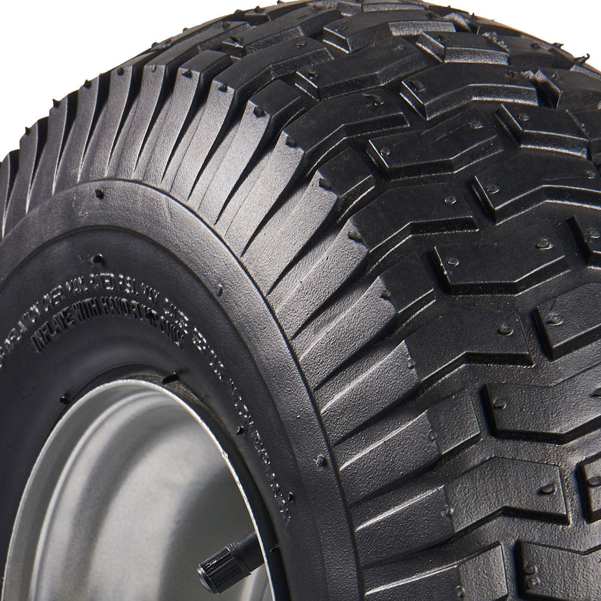 Lawn Mower Tires, 15x6-6" Lawn Tractor Tires, 2-Pack Tire and Wheel Assemblies, Turf Pneumatic Tires with 3" Centered Hub and 3/4" Bushing Size, 16 PCS Adapters for Riding Mowers Lawn Tractors