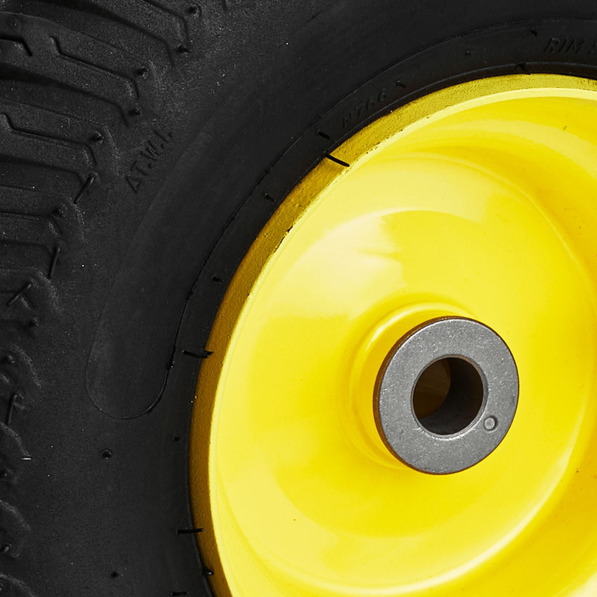 Lawn Mower Tires with Rim, 15x6-6" Tubeless Tractor Tires, 2-Pack Tire and Wheel Assembly, S-Turf Pneumatic Tires, 3" Offset Hub, 3/4" Bushing Size, 16 PCS Adapters for Riding Mower Lawn Tractor