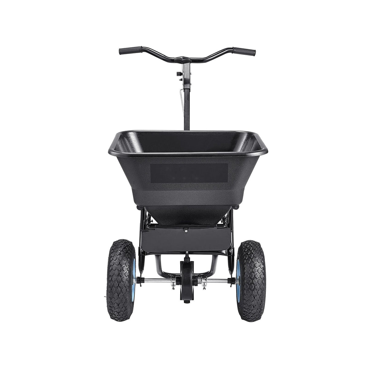Lawn Spreader, 100LBS Capacity, Walk-Behind Push Spreader, 0-9.8ft Spreading Width, 13 in All Terrain Pneumatic Tires, Fertilizer Spreaders with Hopper Grate, for Seed Salt Ice Melt