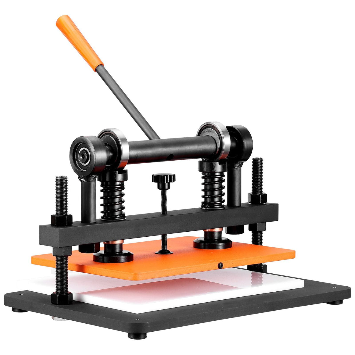 Leather Cutting Machine, 14.2 x 10.2 in Embossing Plate Manual Die Cutter, 0.47 in Pressure Stroke Dual Guide Shafts Die Cut Machine, Leather Embossing Machine for Various of Materials