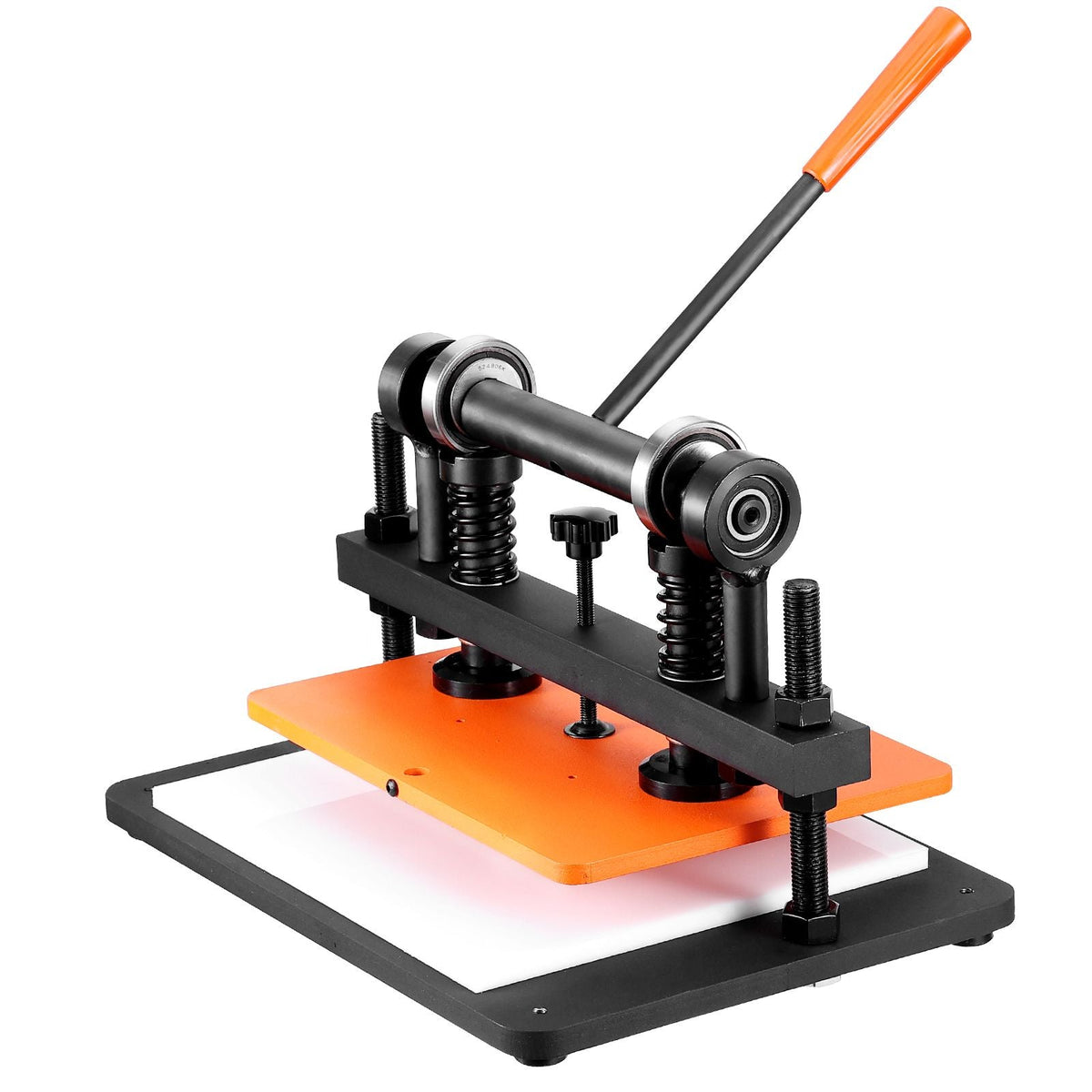 Leather Cutting Machine, 14.2 x 10.2 in Embossing Plate Manual Die Cutter, 0.47 in Pressure Stroke Dual Guide Shafts Die Cut Machine, Leather Embossing Machine for Various of Materials