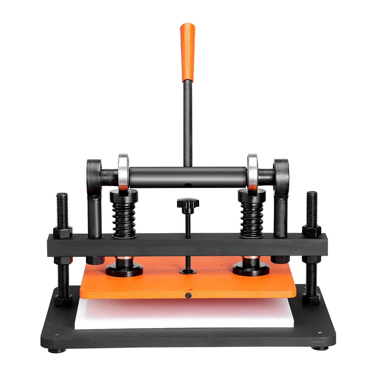 Leather Cutting Machine, 14.2 x 10.2 in Embossing Plate Manual Die Cutter, 0.47 in Pressure Stroke Dual Guide Shafts Die Cut Machine, Leather Embossing Machine for Various of Materials