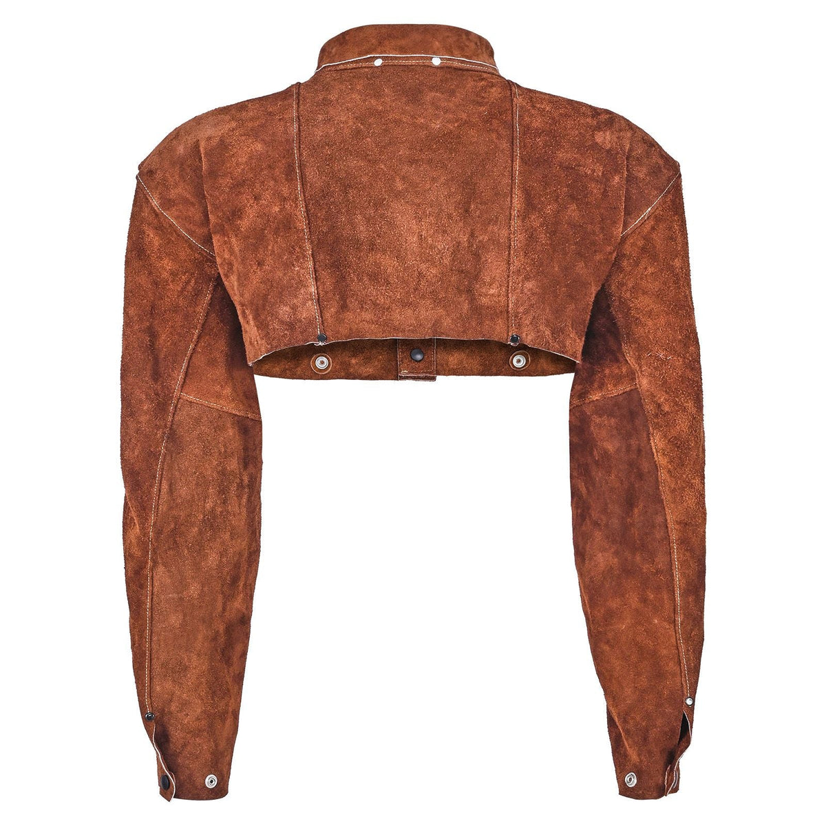 Leather Welding Cape Sleeve, Heavy Duty Flame Resistant Cowhide Safety Cape Sleeves for Men Women, Heat-Resistant for Welding, Blacksmithing, Woodworking, Gardening, M-Size