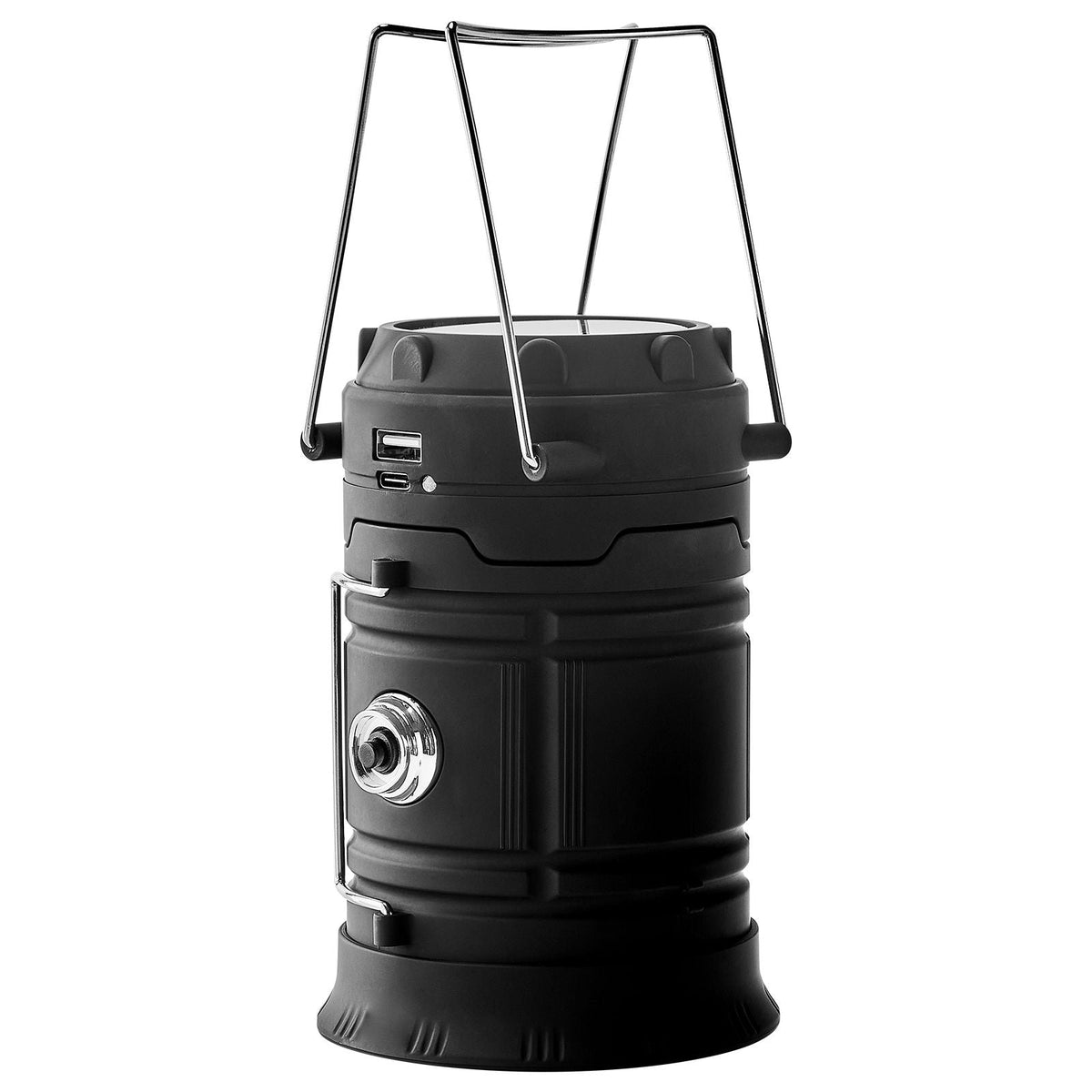 LED Camping Lanterns, 4 Pack Rechargeable Camping Flashlights, Solar & USB Charging, Portable Collapsible, Bulit to Last Lights, As Power Bank, for Hiking, Hurricane Emergency, Outrages, Fishing
