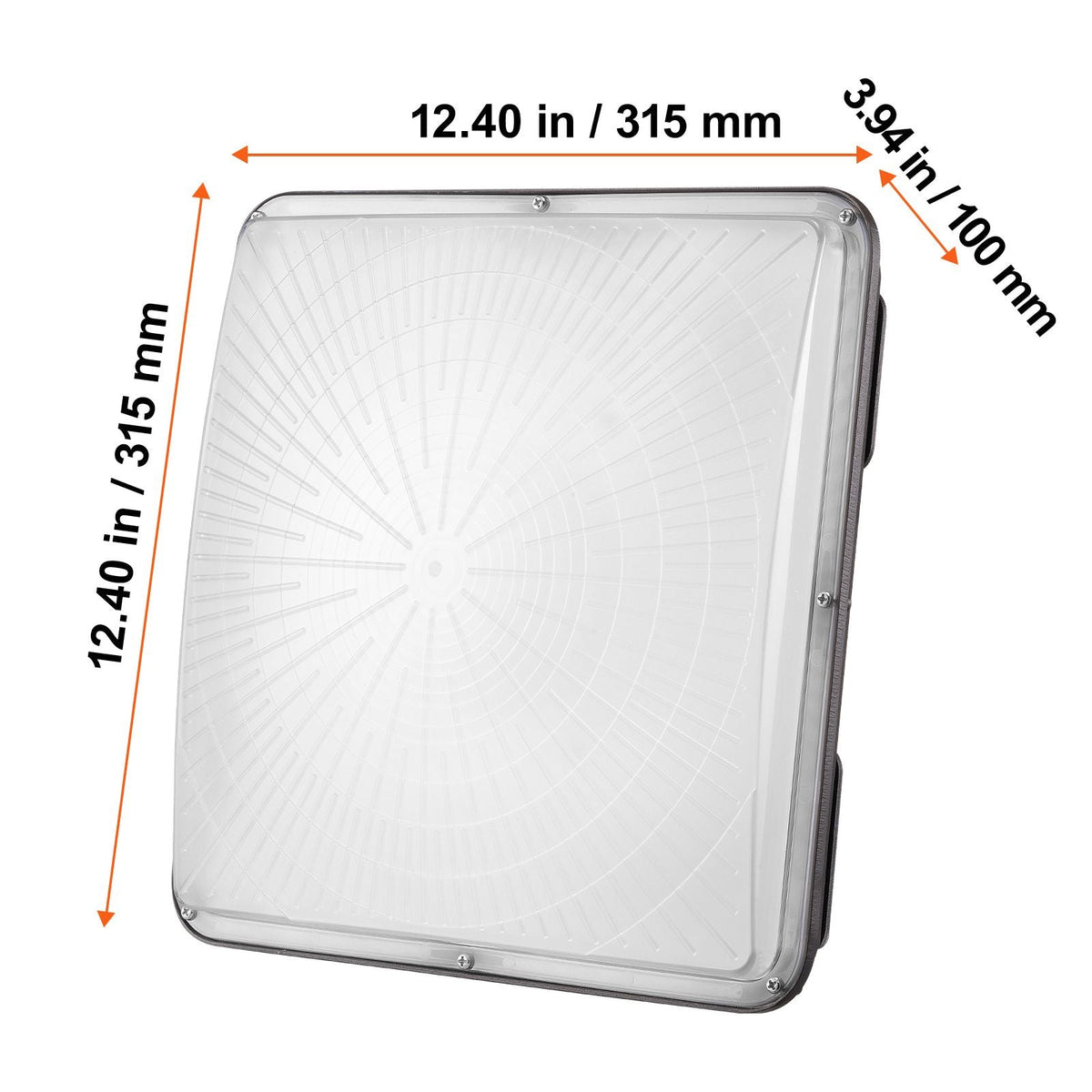 LED Canopy Light, 150W, 16500LM 5000K Daylight Commercial Industrial Outdoor Canopy Light, 12.4" x 12.4" Surface Mount Ceiling Lighting for Gas Station Warehouse Garage Street Shop Hotel, IP65