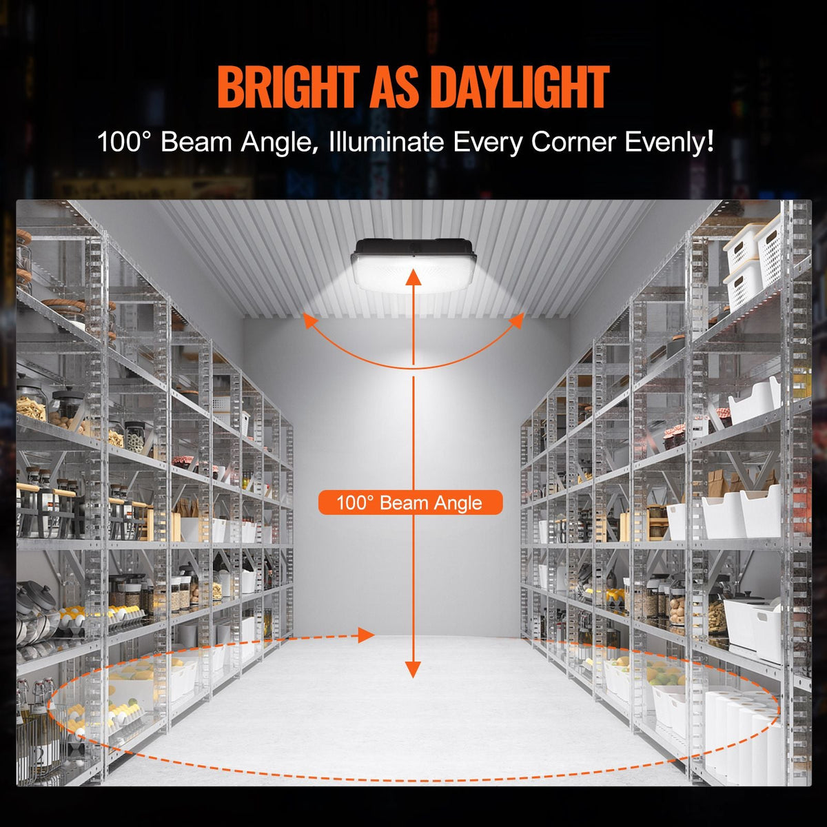 LED Canopy Light, 150W, 16500LM 5000K Daylight Commercial Industrial Outdoor Canopy Light, 12.4" x 12.4" Surface Mount Ceiling Lighting for Gas Station Warehouse Garage Street Shop Hotel, IP65