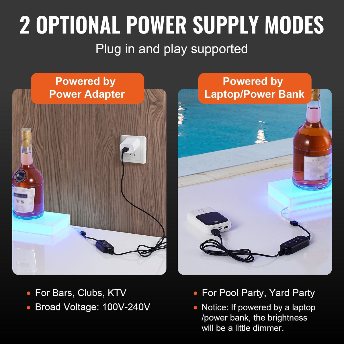LED Lighted Liquor Bottle Display, 1 Tier 24 Inch Wall Mounted Whiskey Rack Stand, 1 Step Commercial Illuminated Home Bar Shelf, Acrylic Drinks lighting Shelves with RF Remote & App Control