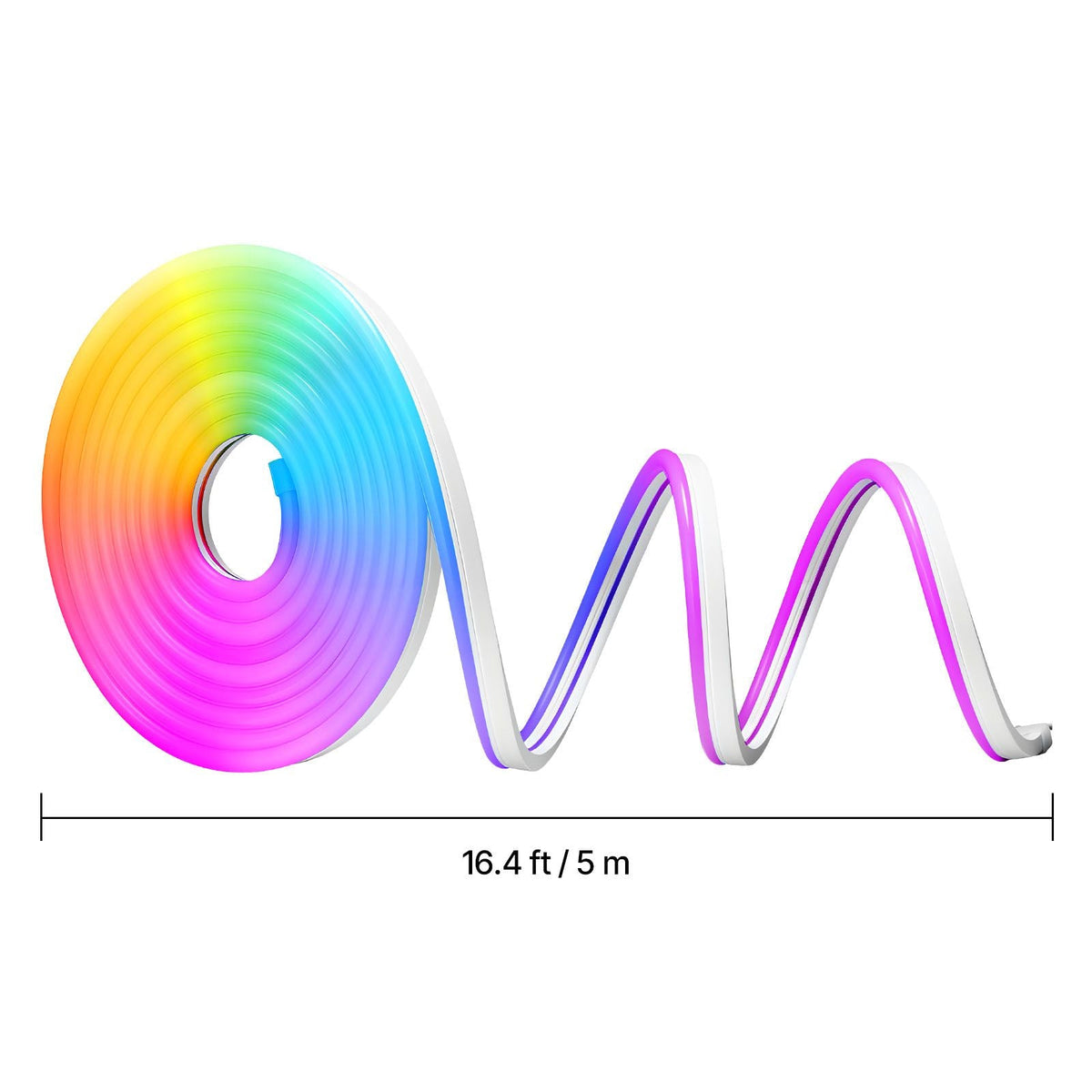 LED Neon Rope Light, 16.4 ft, Flexible RGB-IC LED Strip Light, Control with App/Remote, Works with Alexa & Google Assistant, Music Syncing, Custom DIY Neon Flex Lights, for Bedroom Gaming Indoor