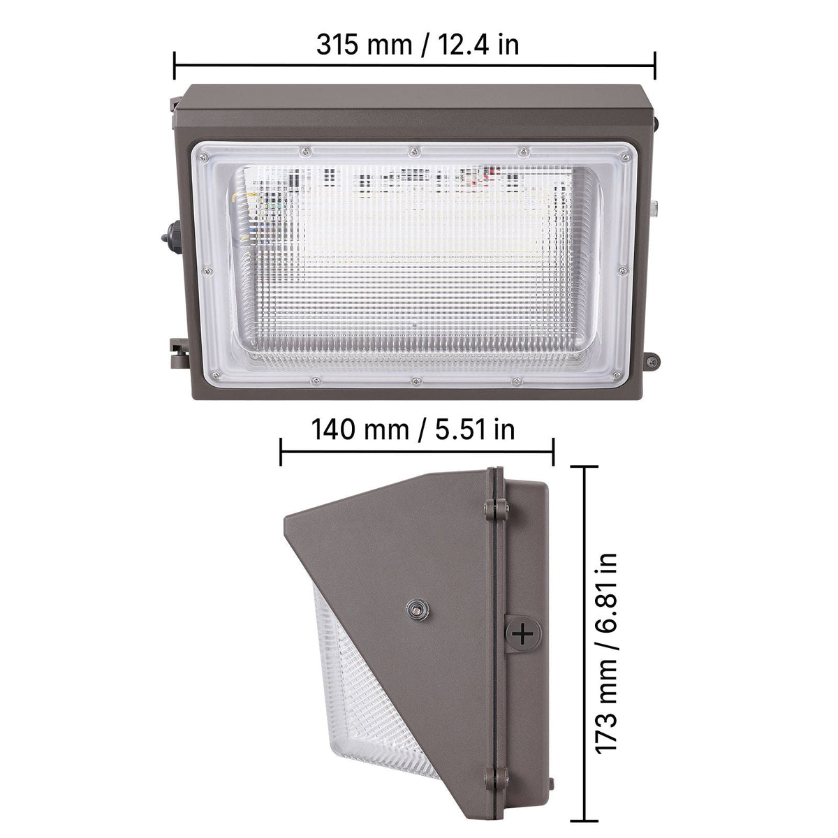 LED Wall Pack Lights, 120W 11000LM, 5000K Commercial Outdoor Lights Security Lighting Fixture, with Intelligent Light Sensing 240 LED beads Energy Saving for Garages Yards, IP65 Waterproof