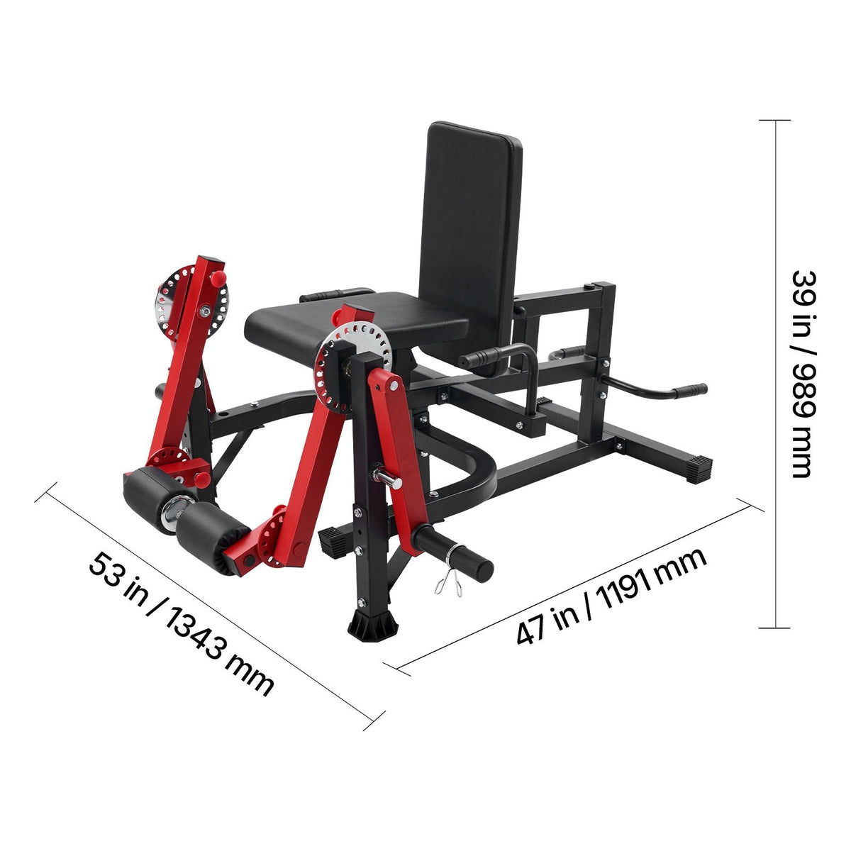 Leg Extension and Curl Machine, Seated Leg Rotary Extension for Thigh, Adjustable Lower Body Specialty Exercises Equipment, Heavy Duty Workout Bench for Home Gym, 700 LBS Capacity