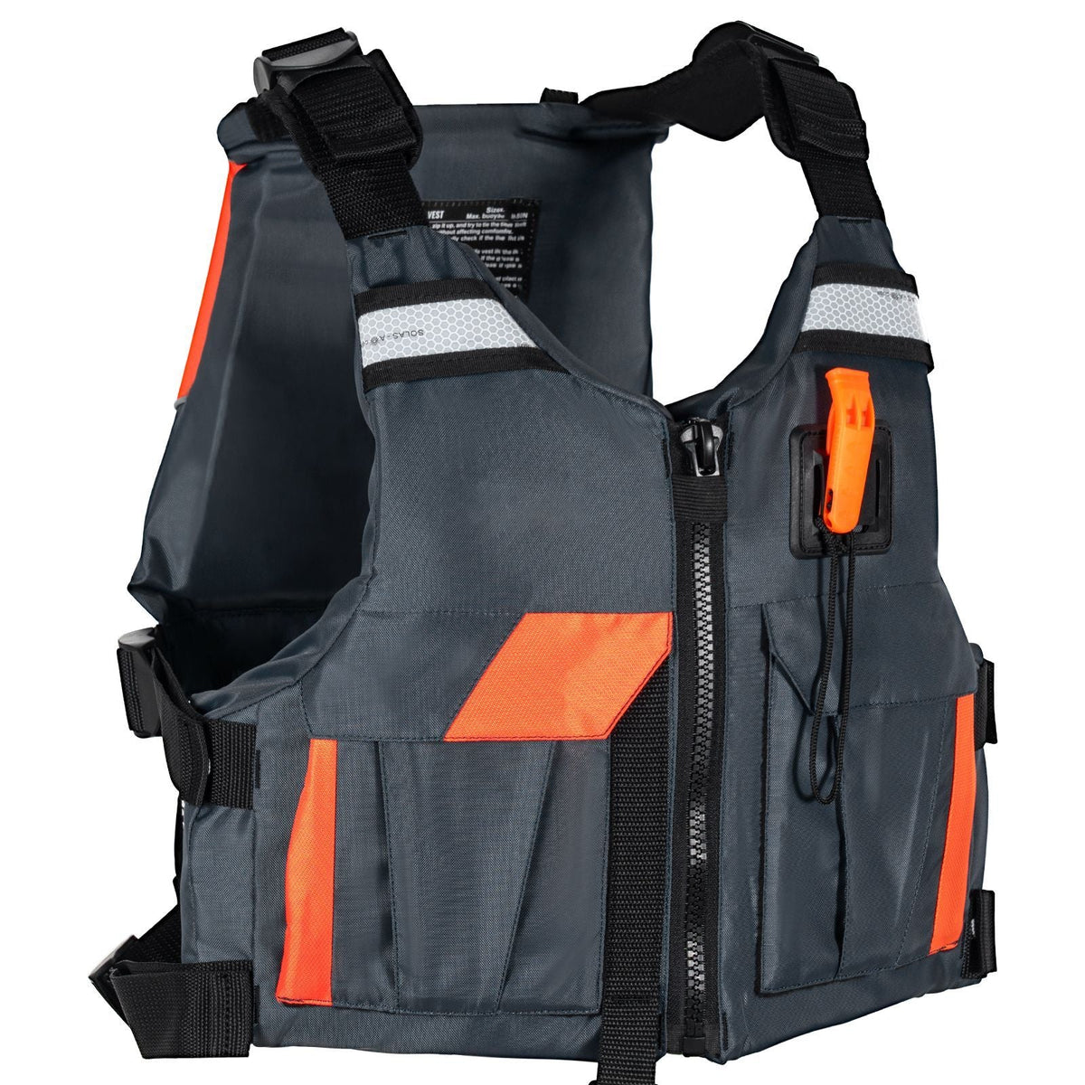 Life Vest for Watersports (PFD), Life Jacket with Waterproof Nylon & 80N Buoyancy, Life Vest/Jacket for Any Water Activity-Fishing, Kayaking, Surfing and More, Men and Women S